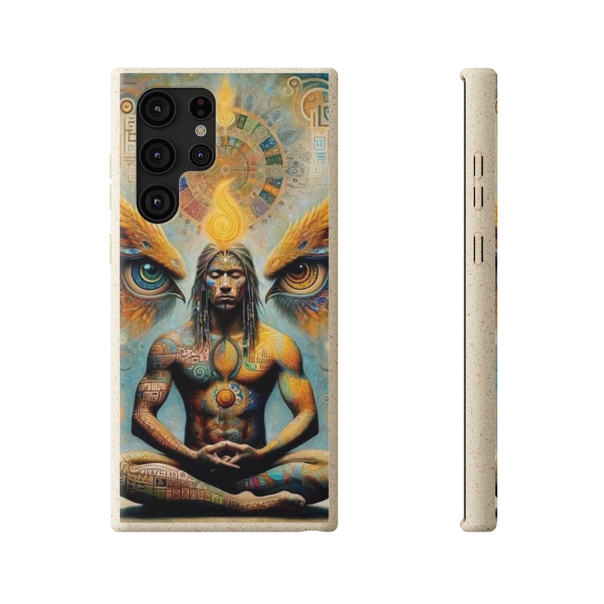 Eco-Friendly Biodegradable Phone Case with Spiritual Design