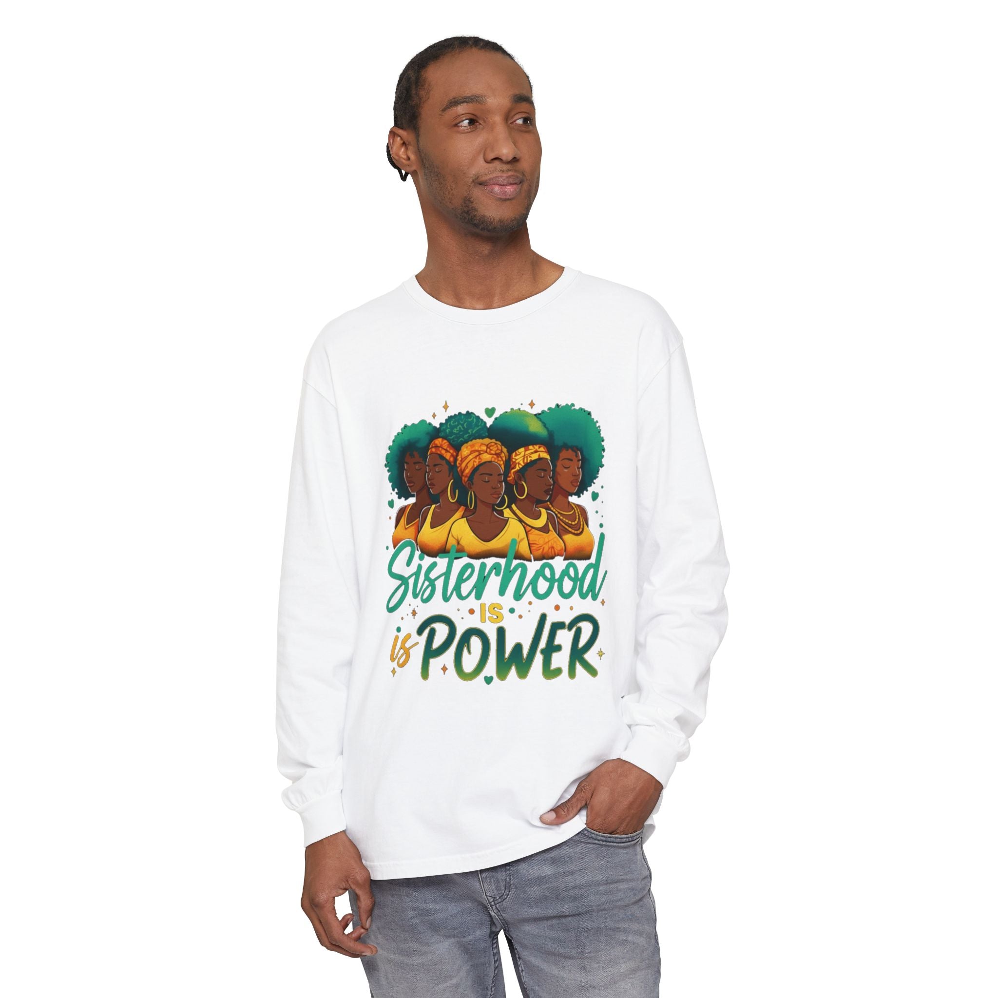 Sisterhood Power Long Sleeve T-Shirt, Unisex Tee for Empowerment, Gift for Friends, Women's Day, Birthday Gift, Casual Wear