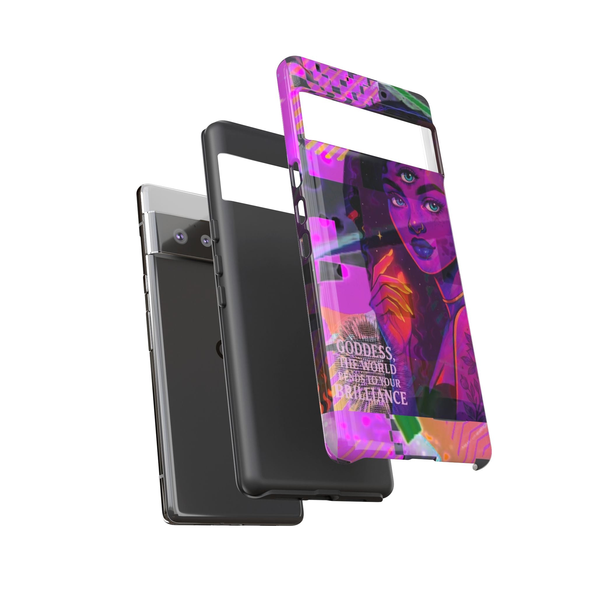 Third-Eye Goddess Phone Case — Neon Psychic Art iPhone Cover