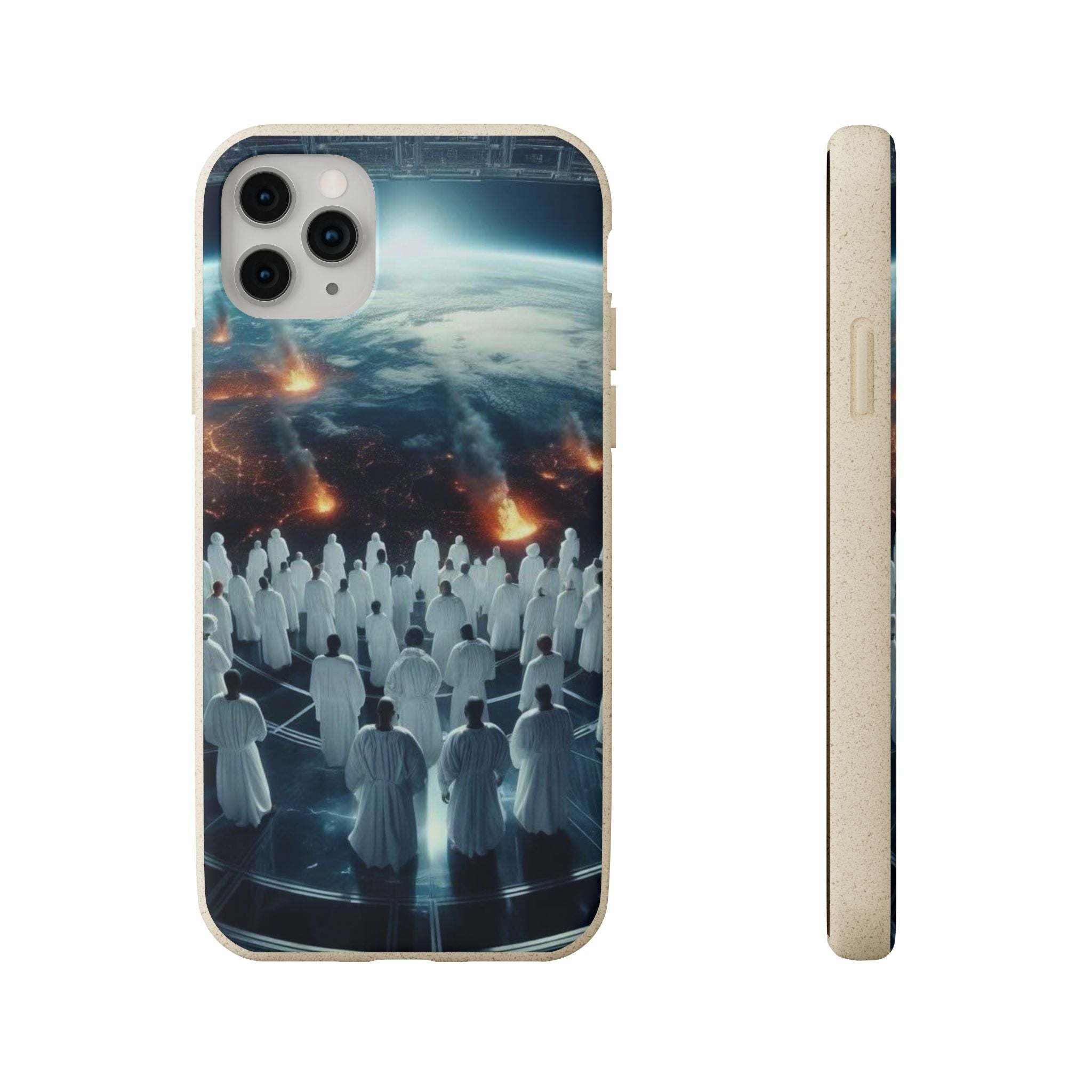 Galactic Gathering Biodegradable Phone Case - Eco-Friendly Cosmic Design