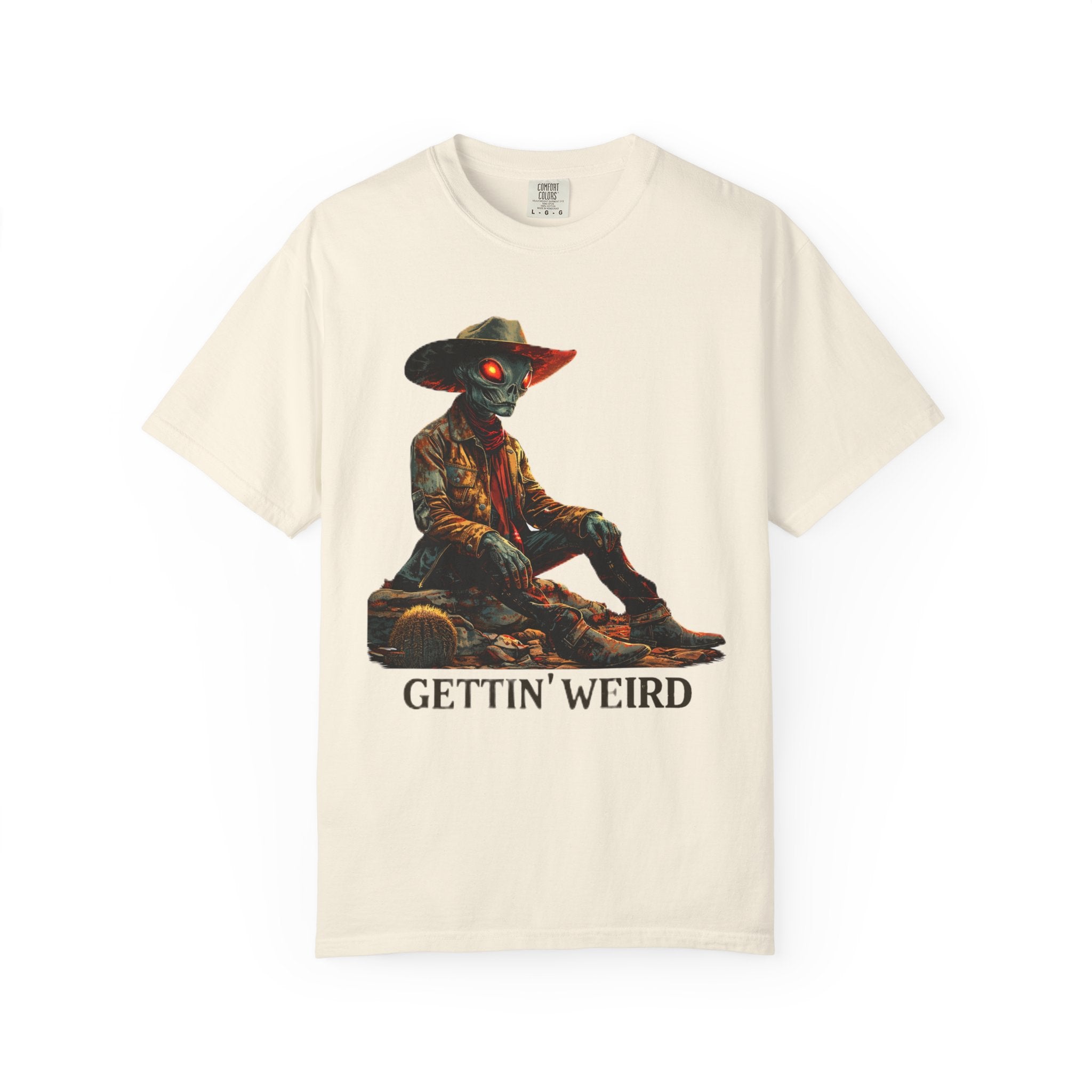 Gettin’ Weird Alien Cowboy Tee – Vintage Western Graphic Shirt
