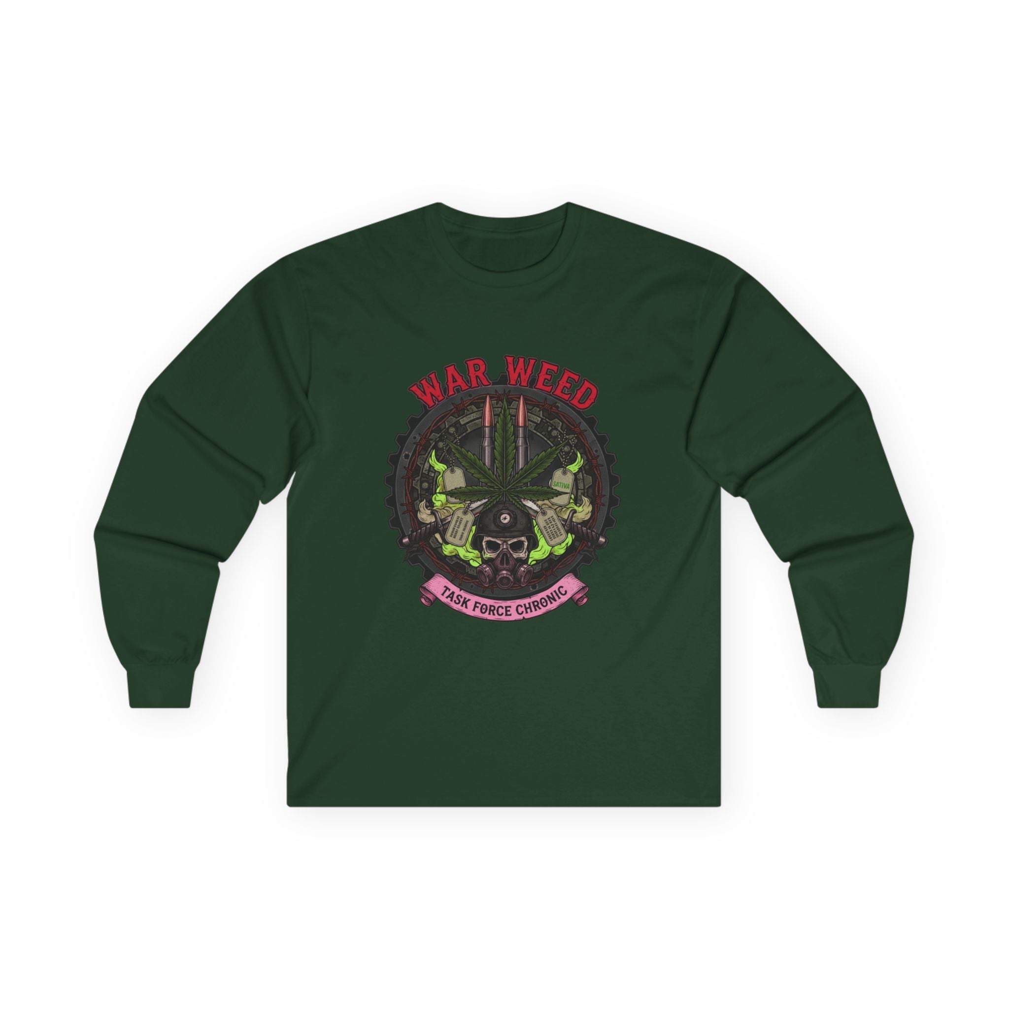 War weed Cotton Long Sleeve Tee