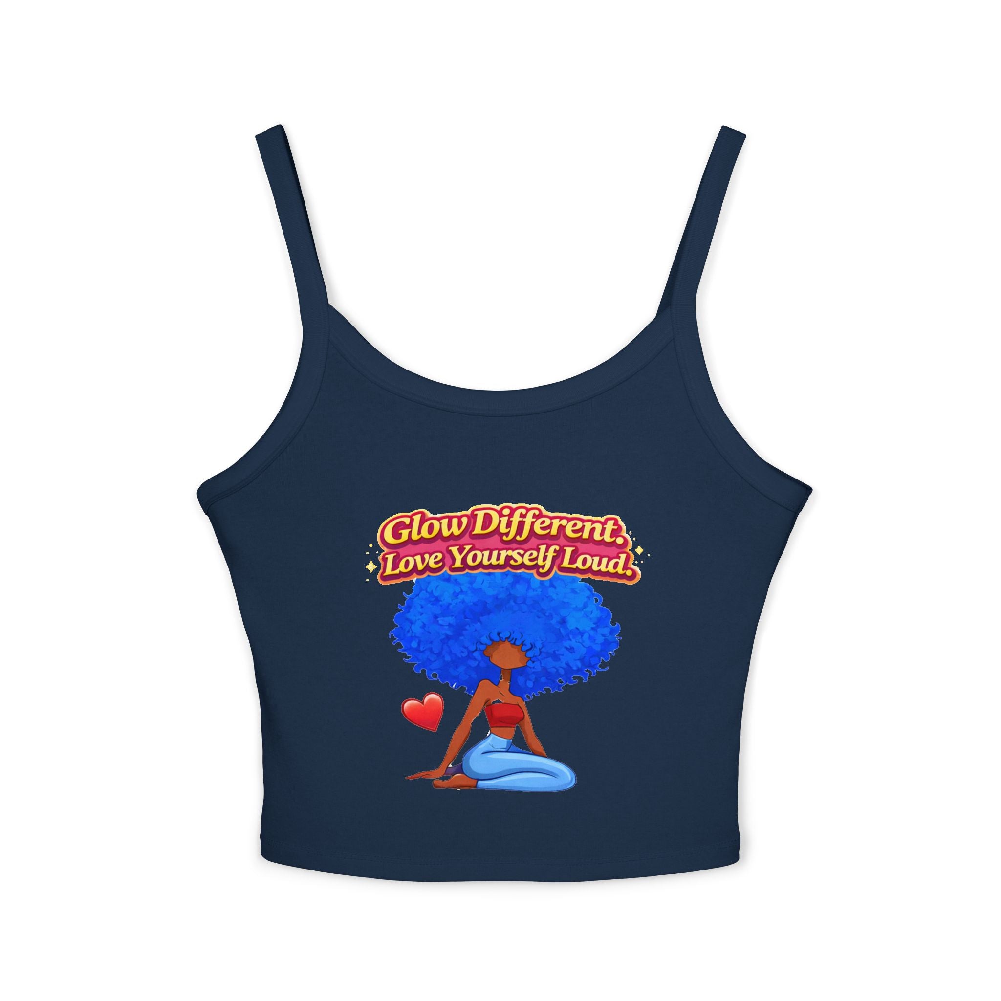 Glow Different Love Yourself Loud Crop Tank Printify