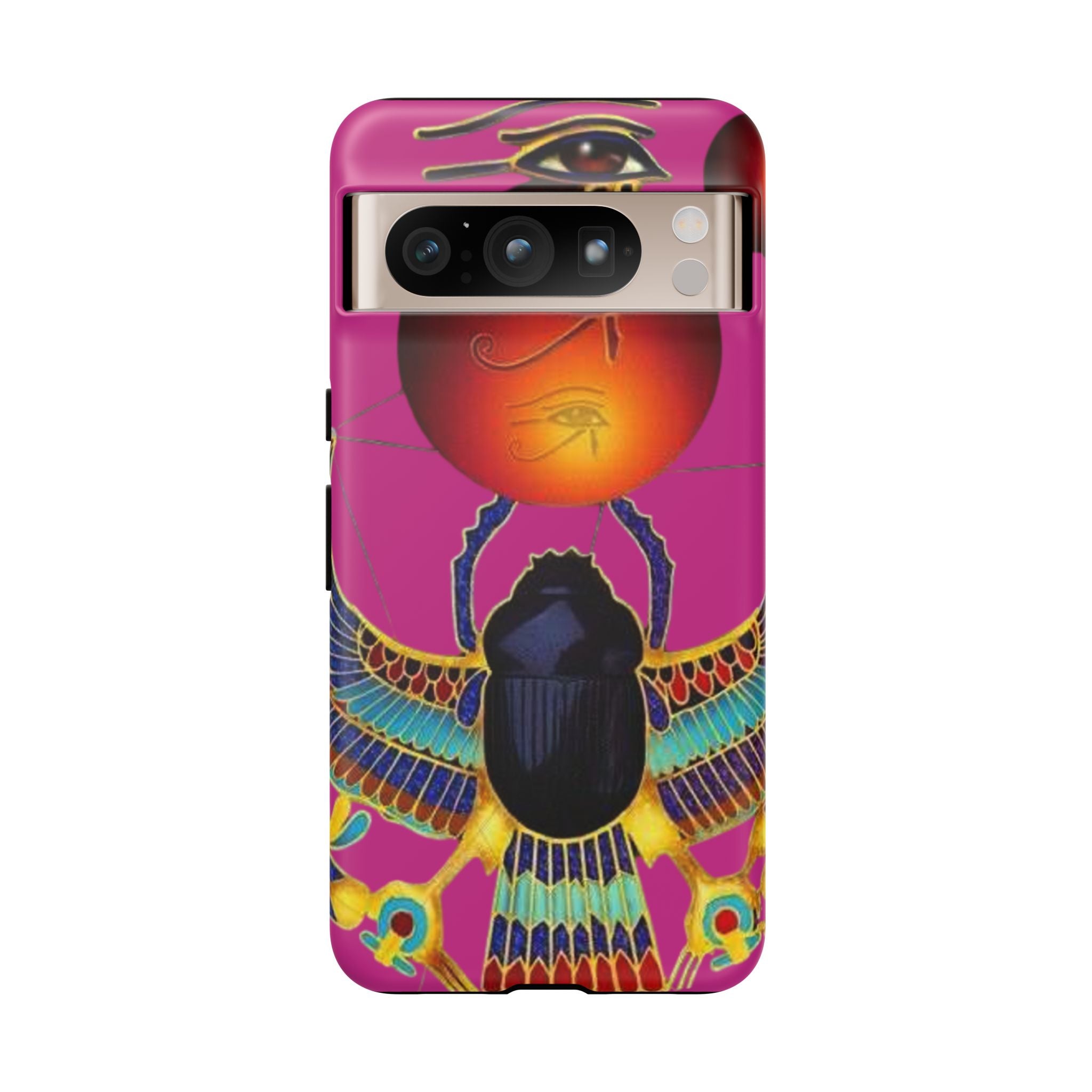 Vibrant Phone Case with Egyptian Inspired Design, Durable Phone Cover, Unique Gift for Her, Artful Accessory for Everyday Use