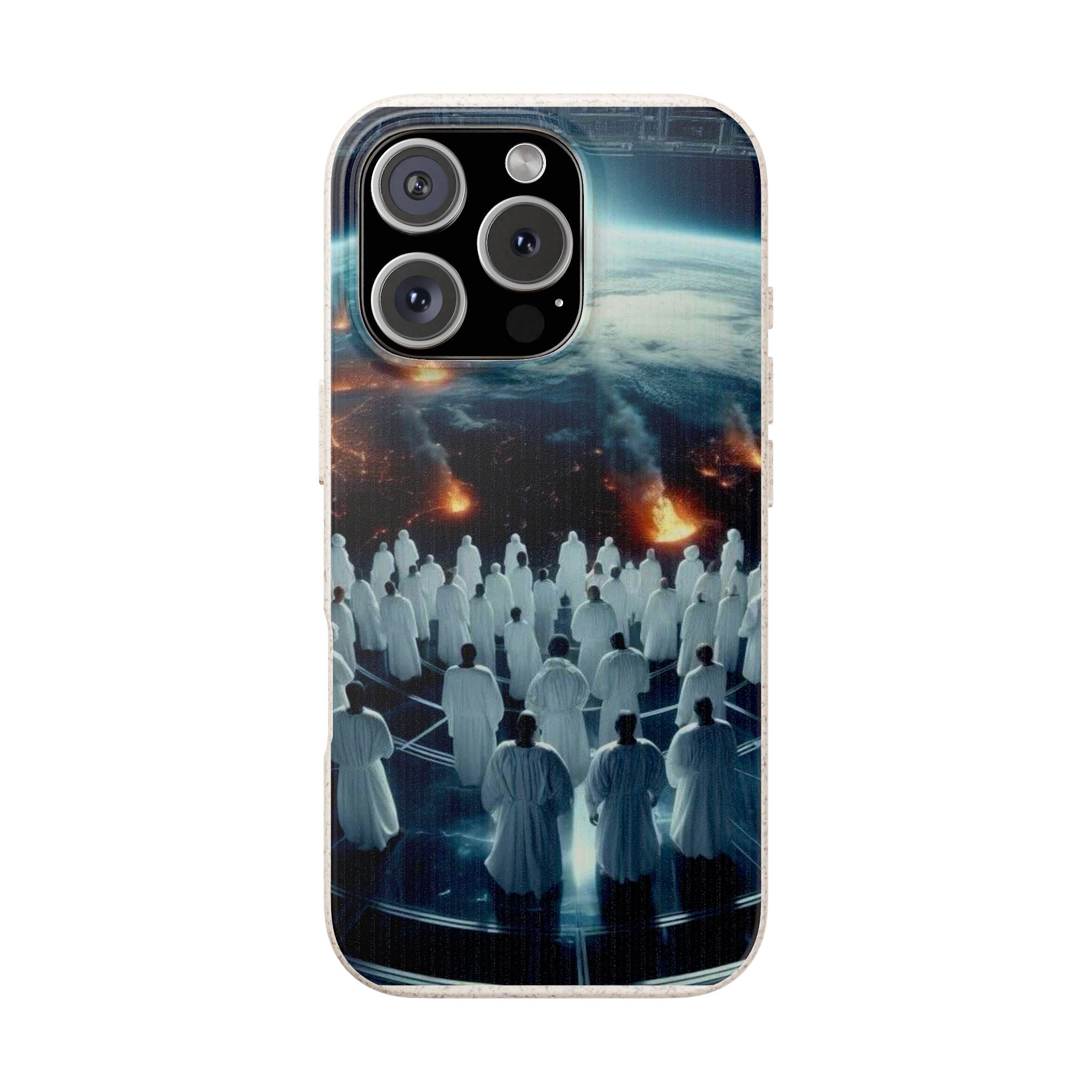 Galactic Gathering Biodegradable Phone Case - Eco-Friendly Cosmic Design
