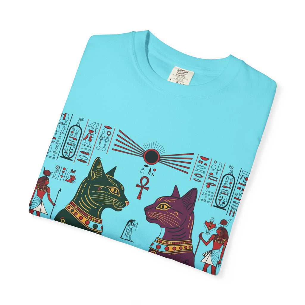 Egyptian Cat Graphic Tee, Vintage Style Shirt, Unisex T-shirt, Cat Lover Gift, Unique Retro Apparel