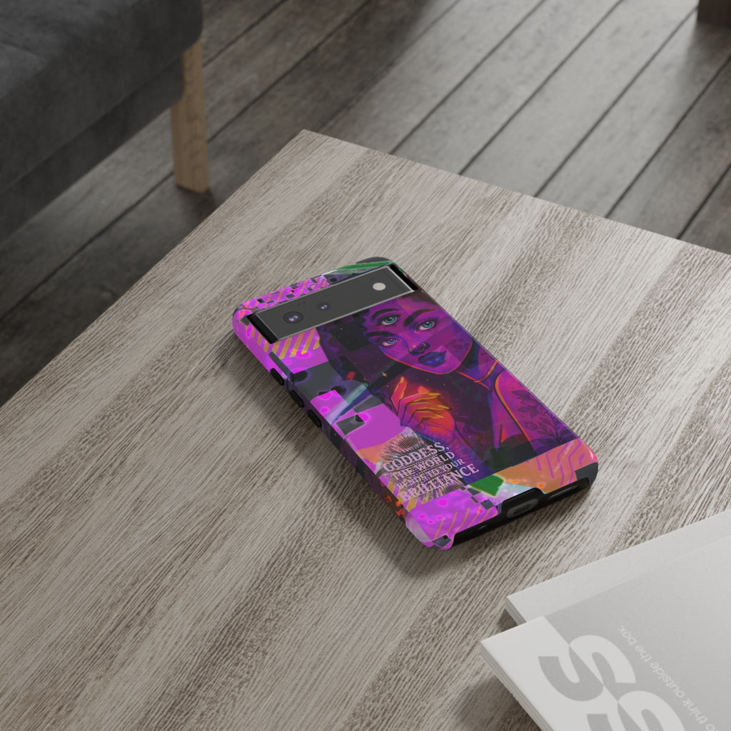 Third-Eye Goddess Phone Case — Neon Psychic Art iPhone Cover