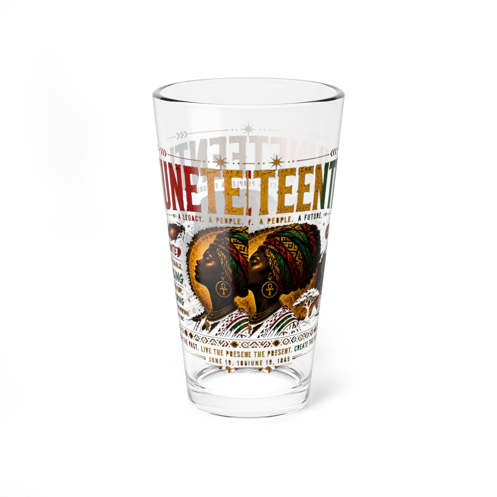 Juneteenth Mixing Glass – 16oz Commemorative Pint Glass