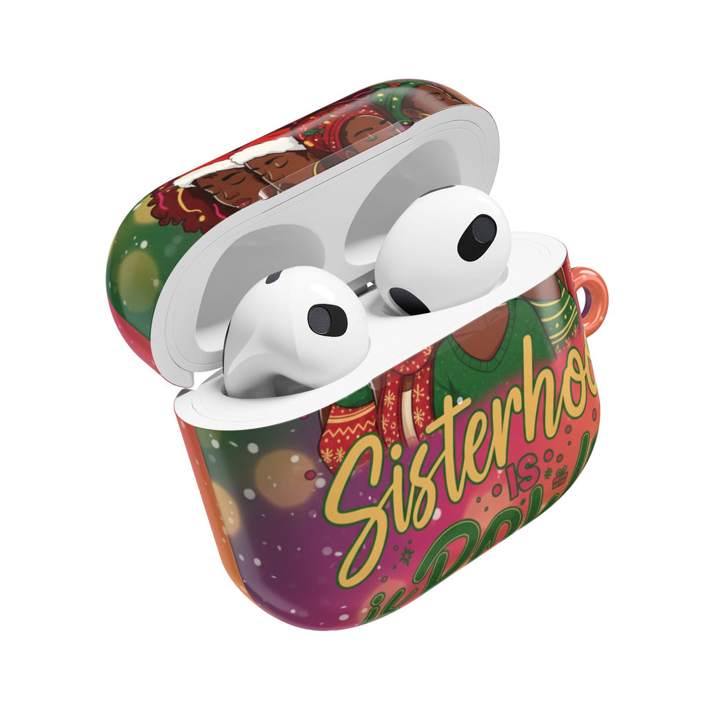 AirPod Case — "Sisterhood Is Power" Holiday African American Women Design🎁