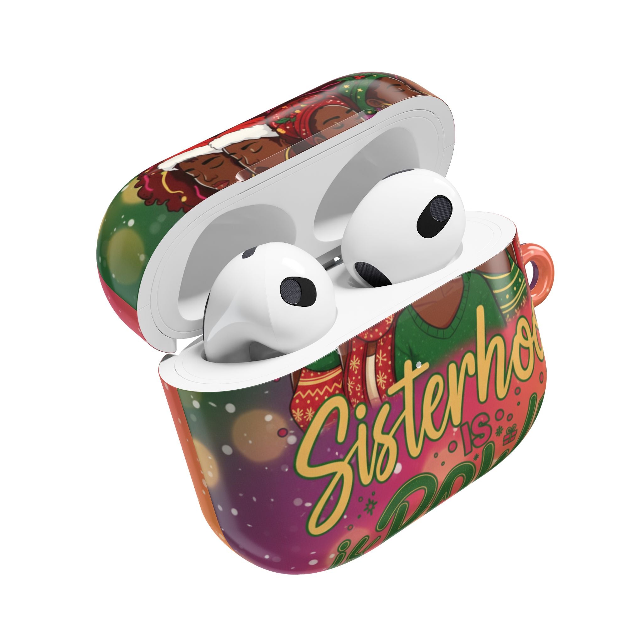 AirPod Case — "Sisterhood Is Power" Holiday African American Women Design🎁
