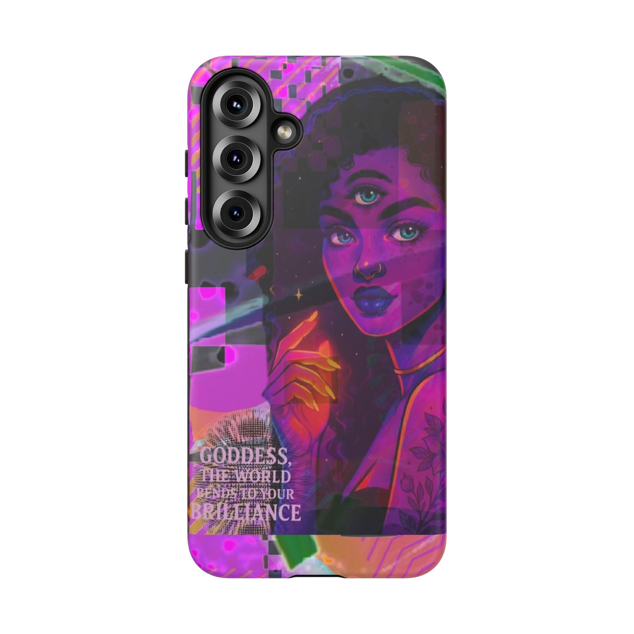 Third-Eye Goddess Phone Case — Neon Psychic Art iPhone Cover