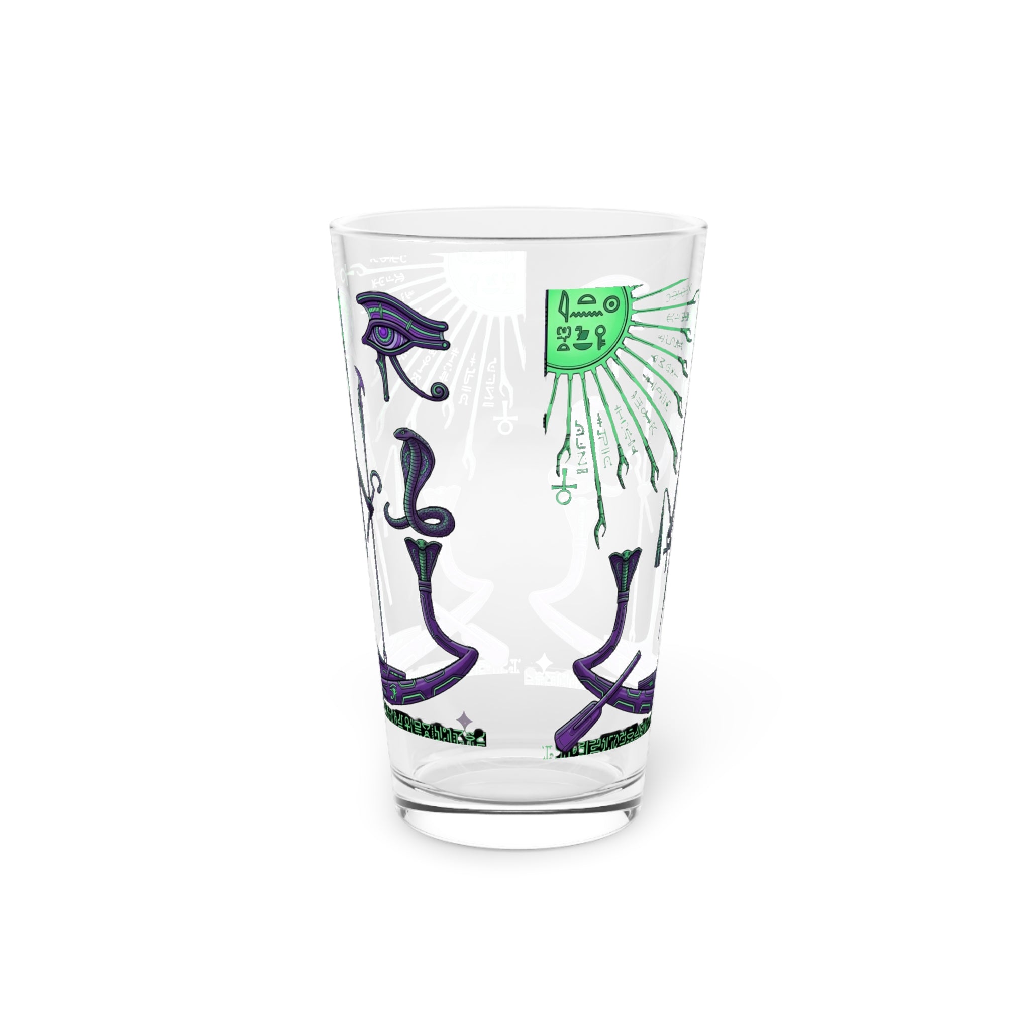 Neon Anubis Pint Glass