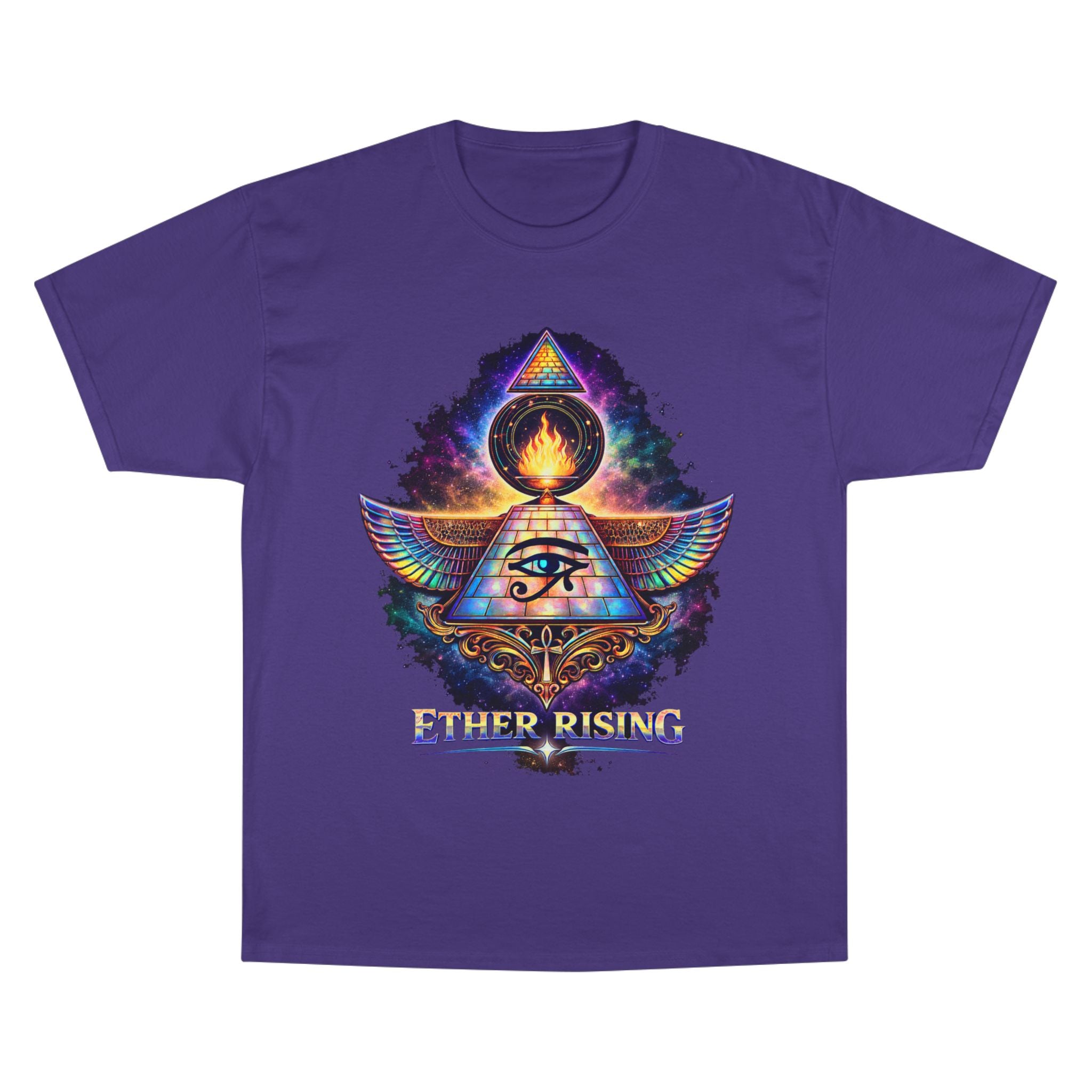 Ether Rising T-Shirt — Mystic All-Seeing Eye Graphic Tee Printify