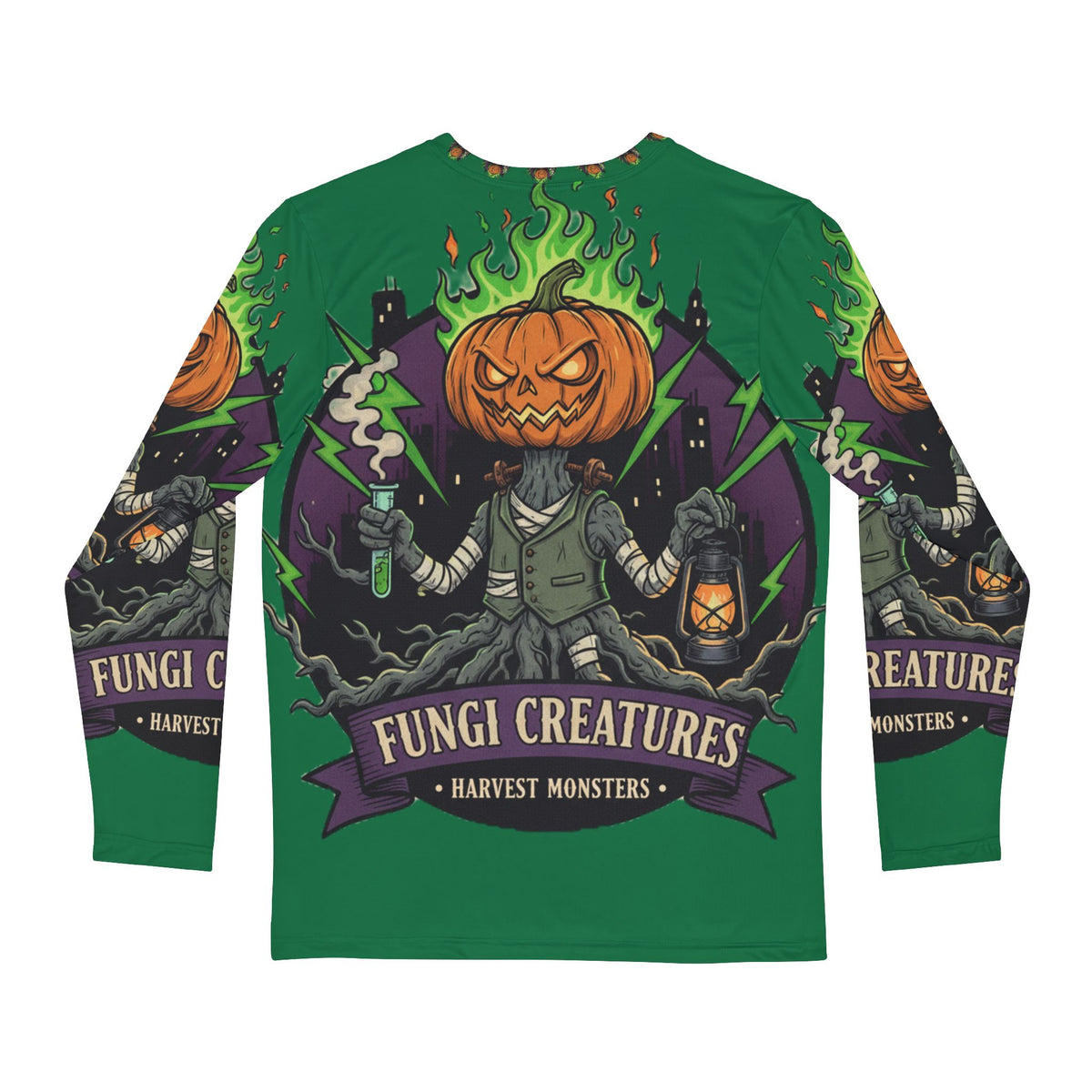Fungi Creatures Halloween Long Sleeve Shirt – Harvest Monsters Fall Streetwear