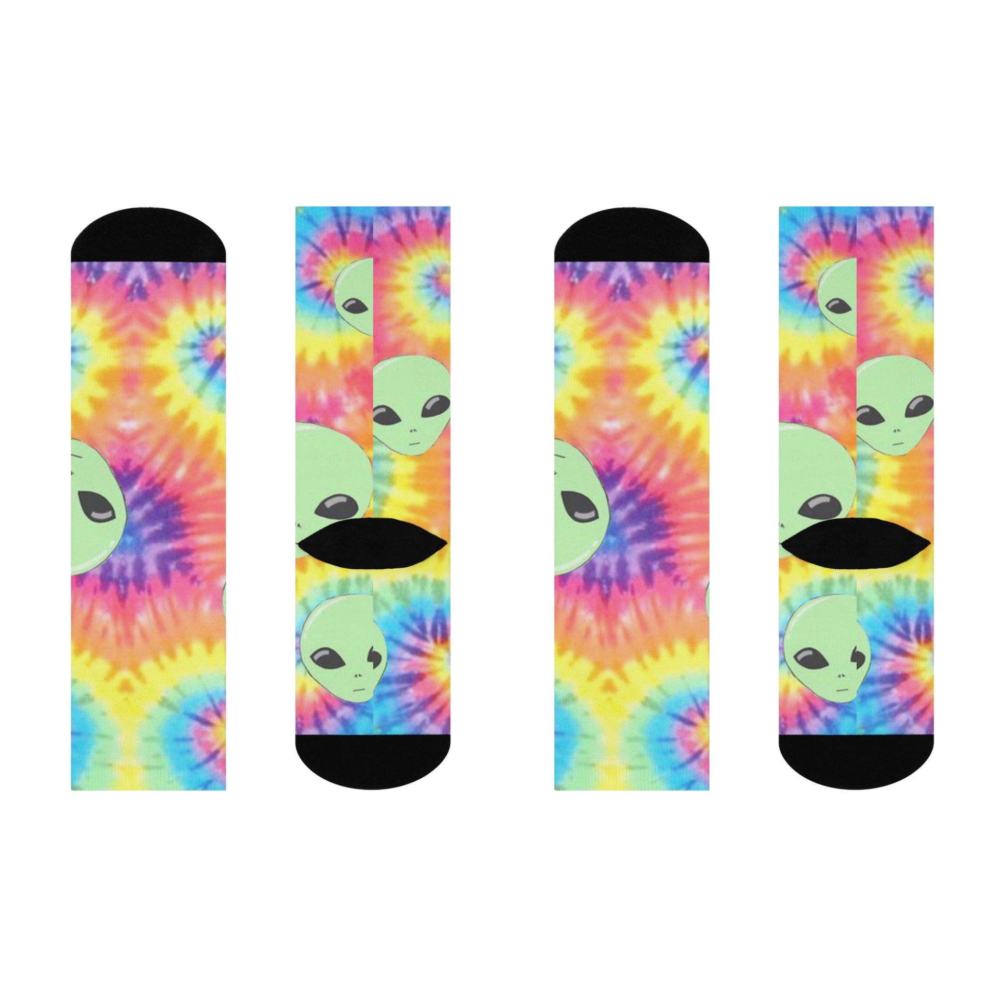 Tie-Dye Alien Crew Socks