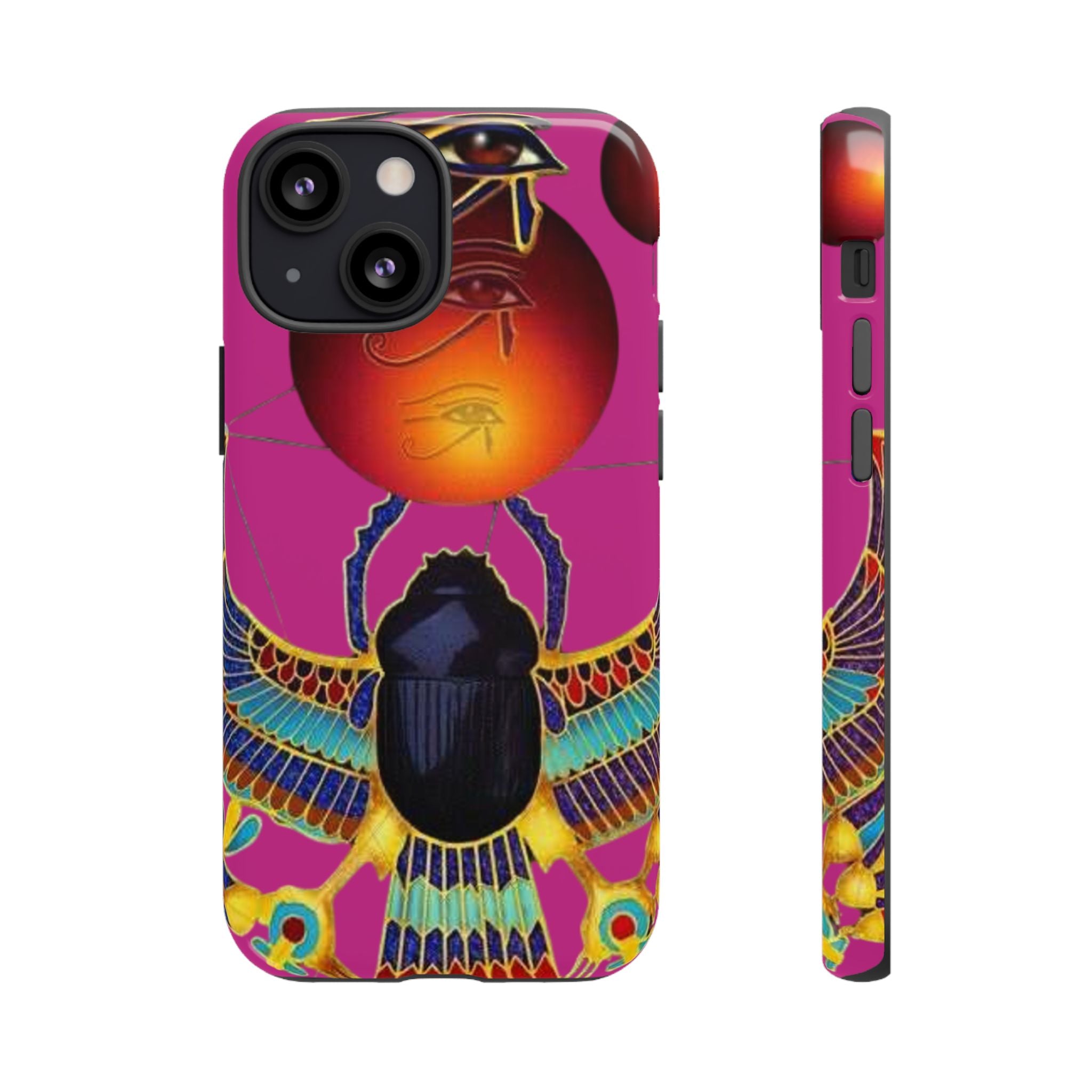 Vibrant Phone Case with Egyptian Inspired Design, Durable Phone Cover, Unique Gift for Her, Artful Accessory for Everyday Use