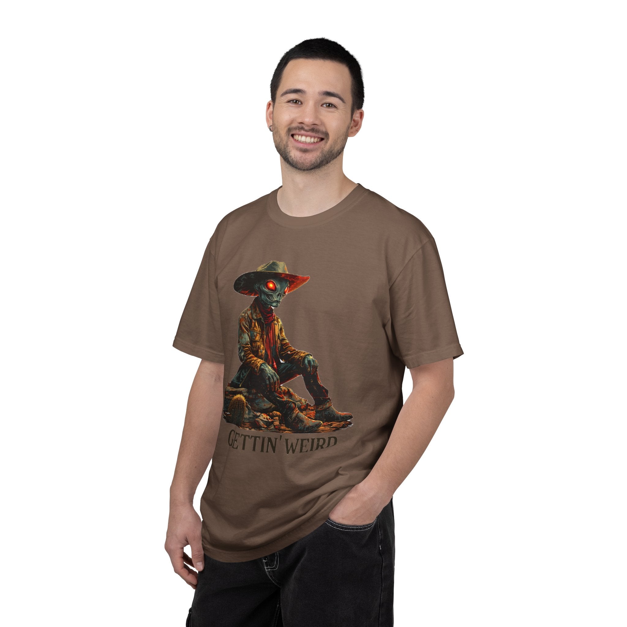 Gettin’ Weird Alien Cowboy Tee – Vintage Western Graphic Shirt