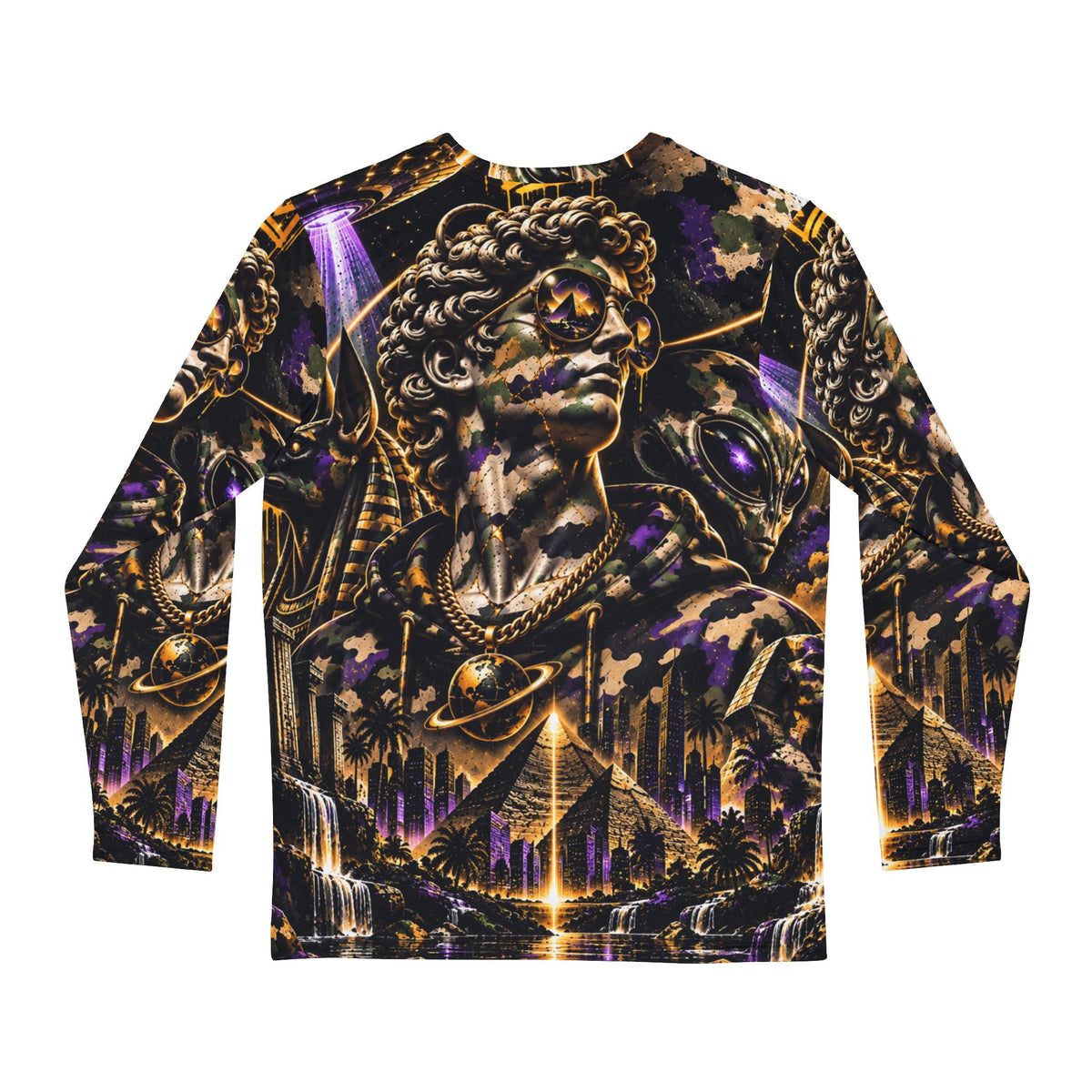 Ancient Future Cosmic Long Sleeve – Egyptian Alien AOP Shirt