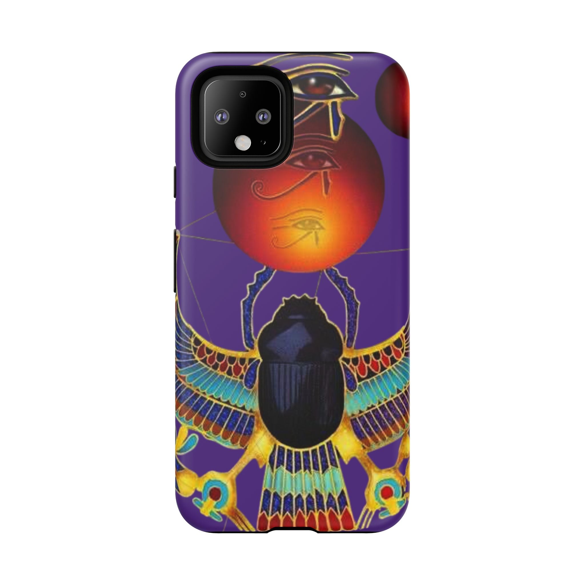 Colorful Phone Case with Egyptian-Inspired Design, Tough Cases for Gift, Phone Protection, Unique Accessories, Festival Style, Phone Cover