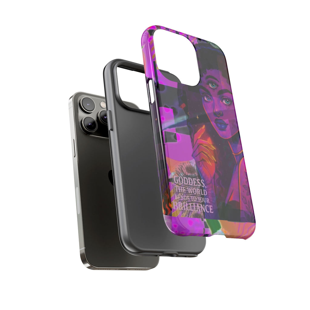 Third-Eye Goddess Phone Case — Neon Psychic Art iPhone Cover