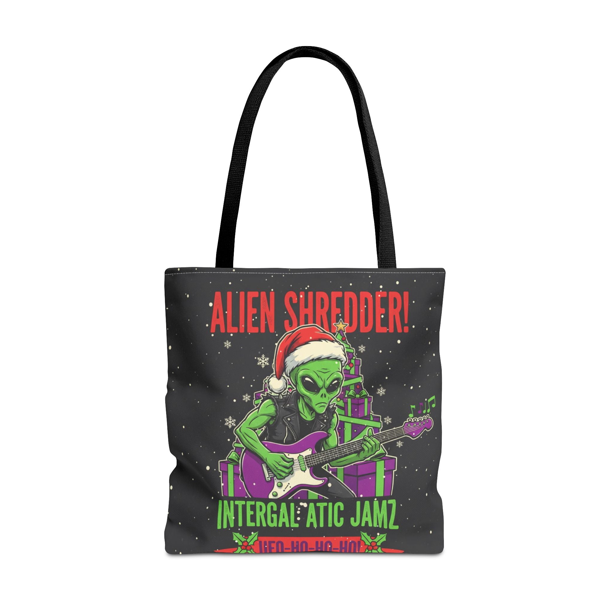 Alien Shredder Tote Bag — Intergalactic Jamz Christmas Guitar Gift