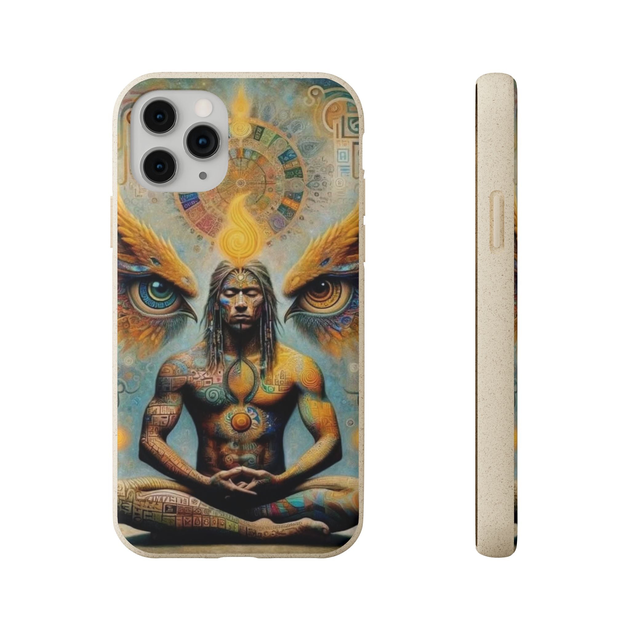 Eco-Friendly Biodegradable Phone Case with Spiritual Design