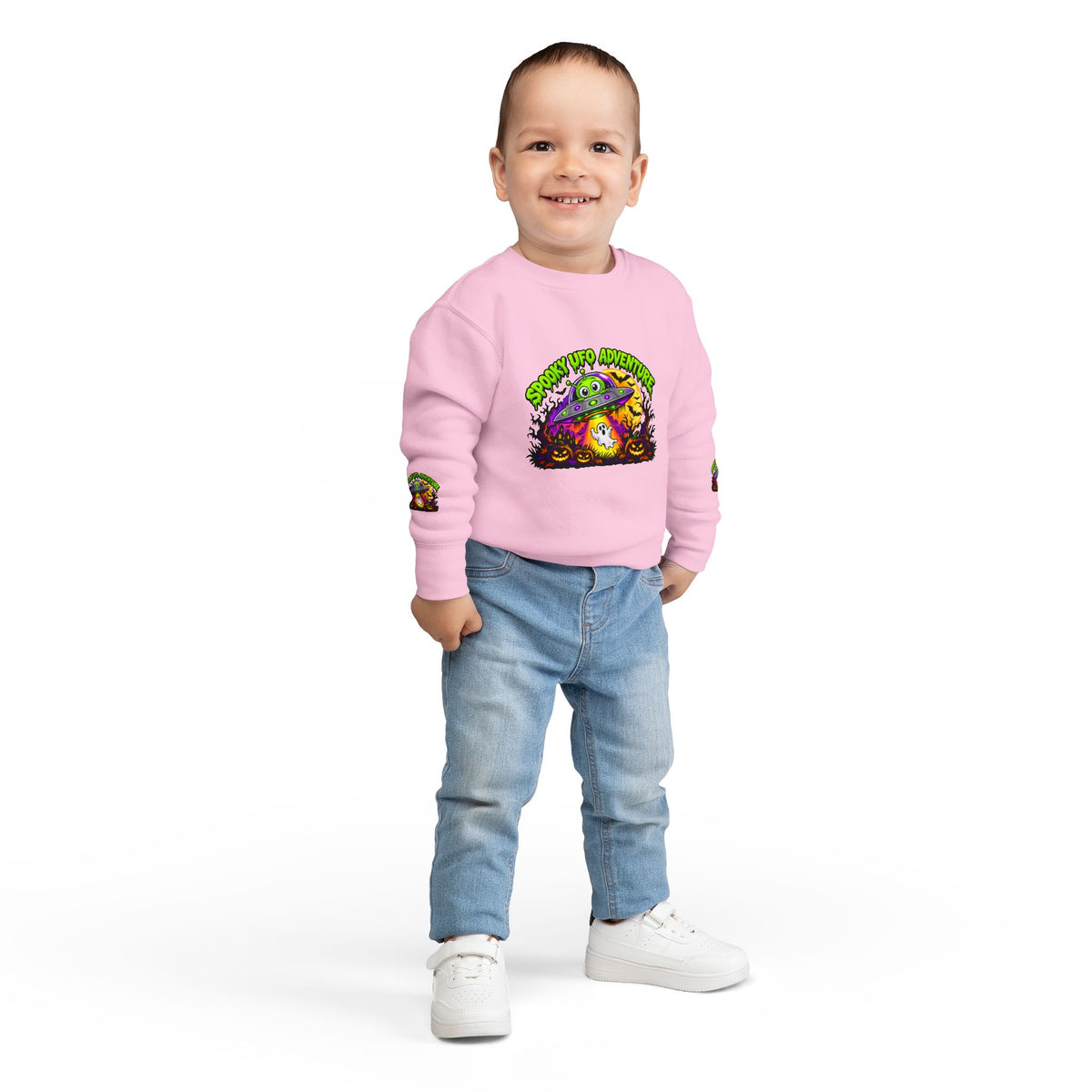 Spooky UFO Adventure Toddler Sweatshirt