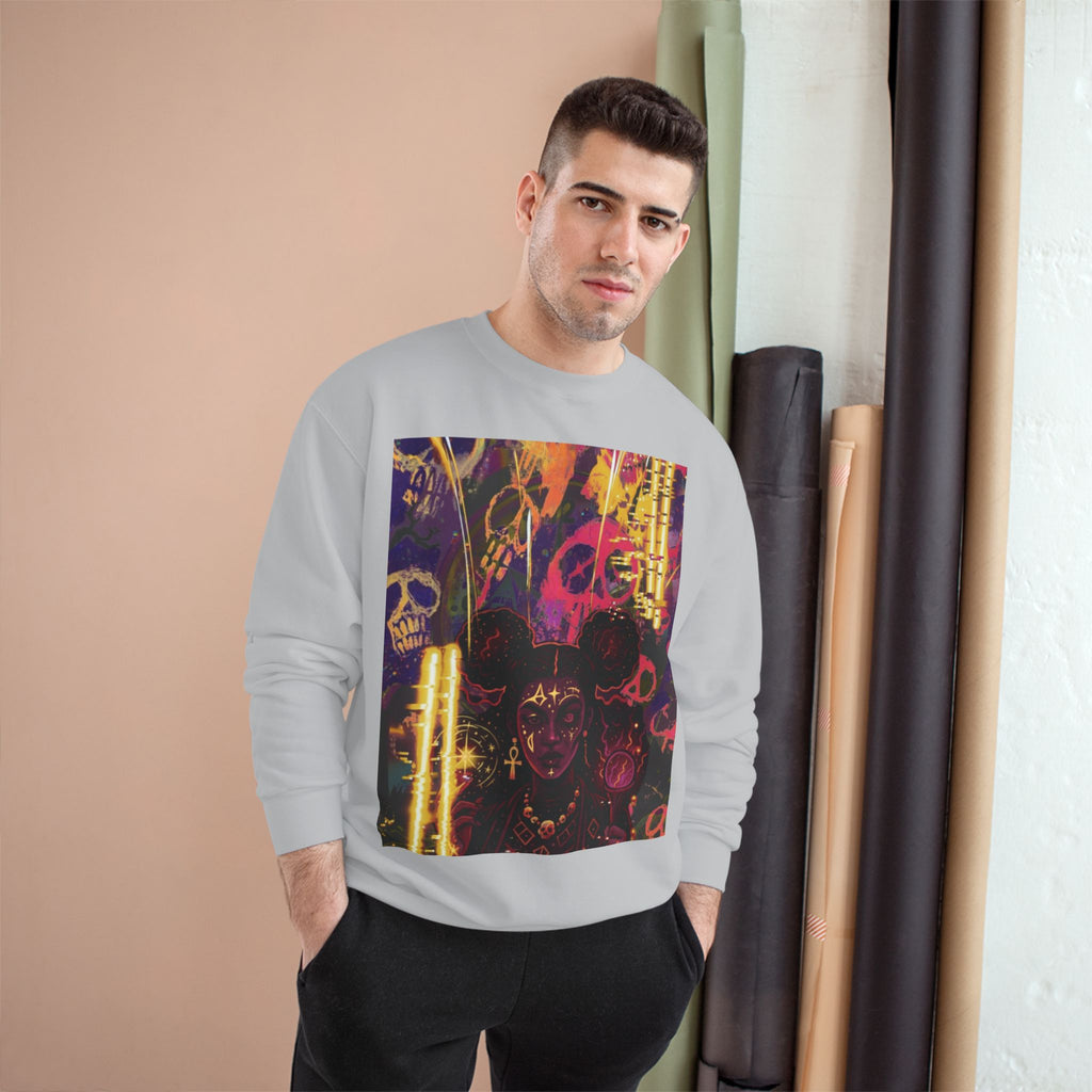 Celestial Flow Champion Sweatshirt — Stellar Moon & Star Pullover