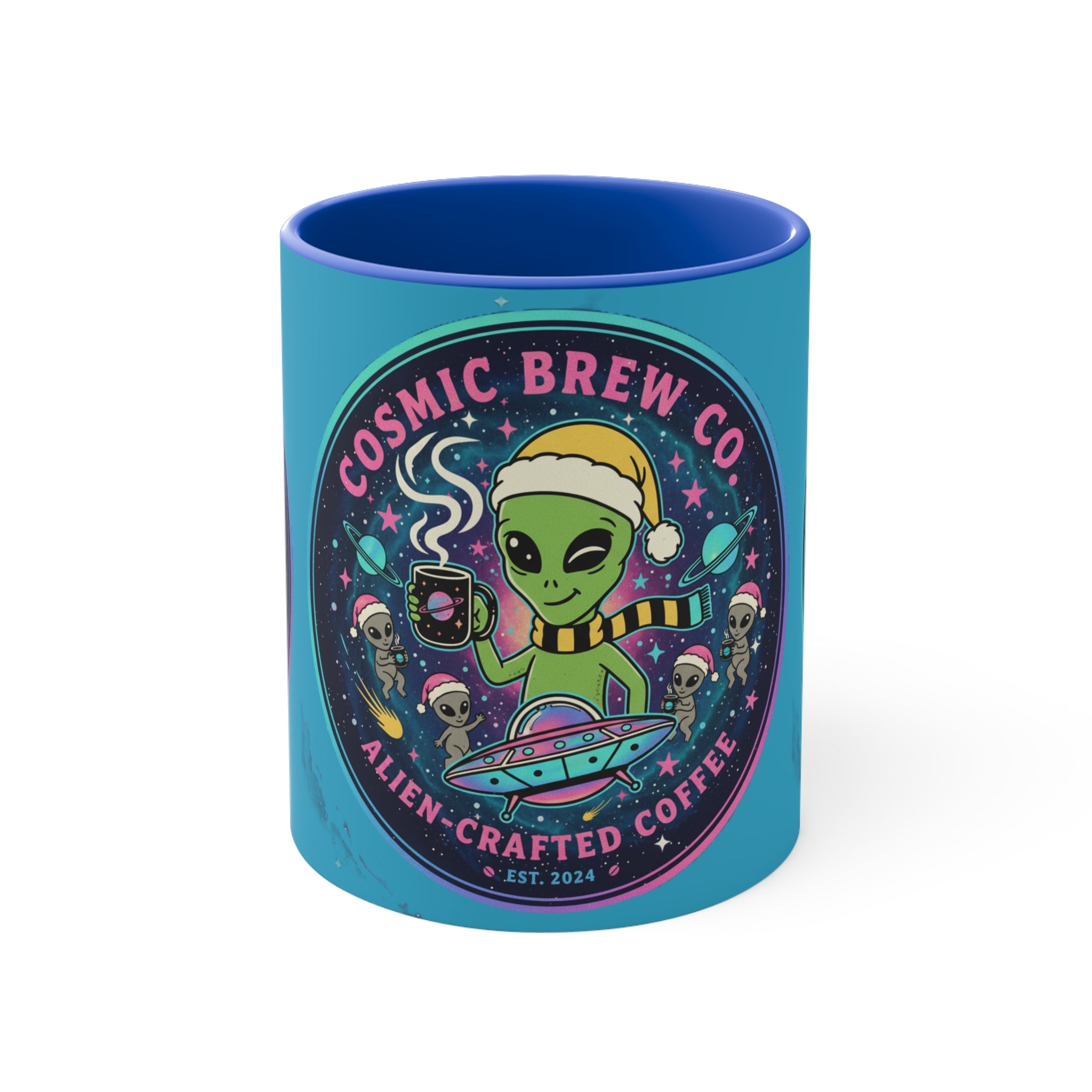 Cosmic Brew Co. Accent Mug — Alien-Crafted Coffee 11oz❄️☕️