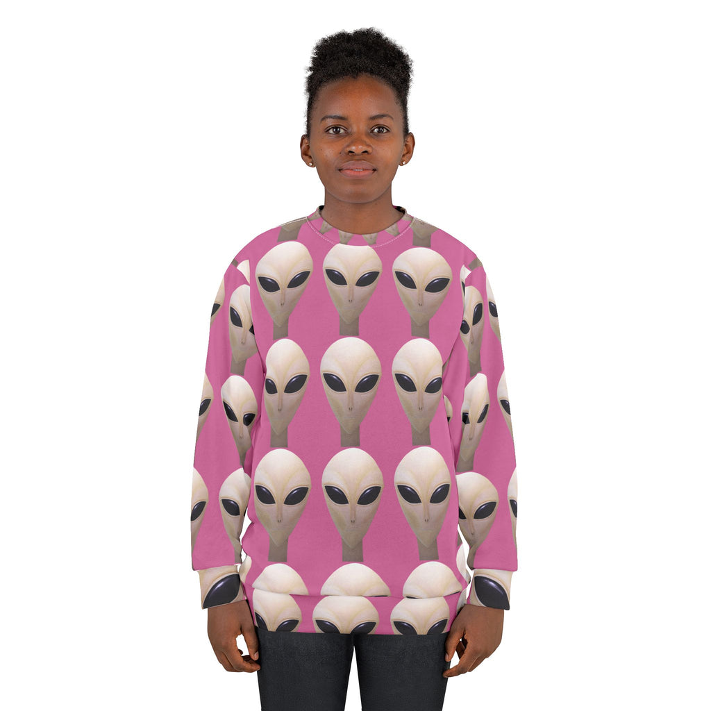 Alien Face Sweatshirt — Retro  Graphic Crewneck