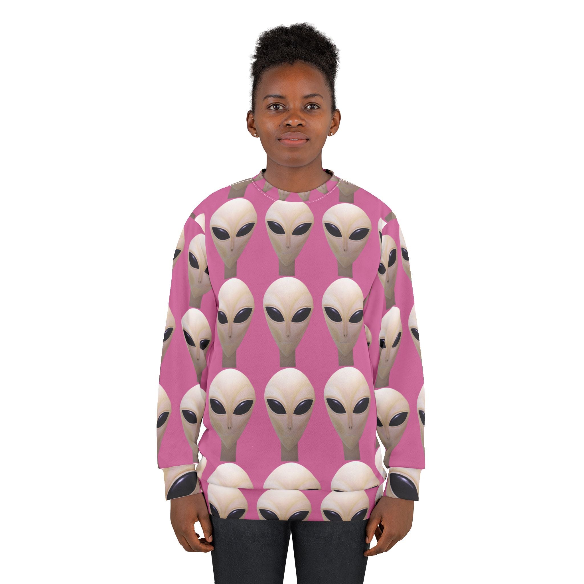 Alien Face Sweatshirt — Retro  Graphic Crewneck