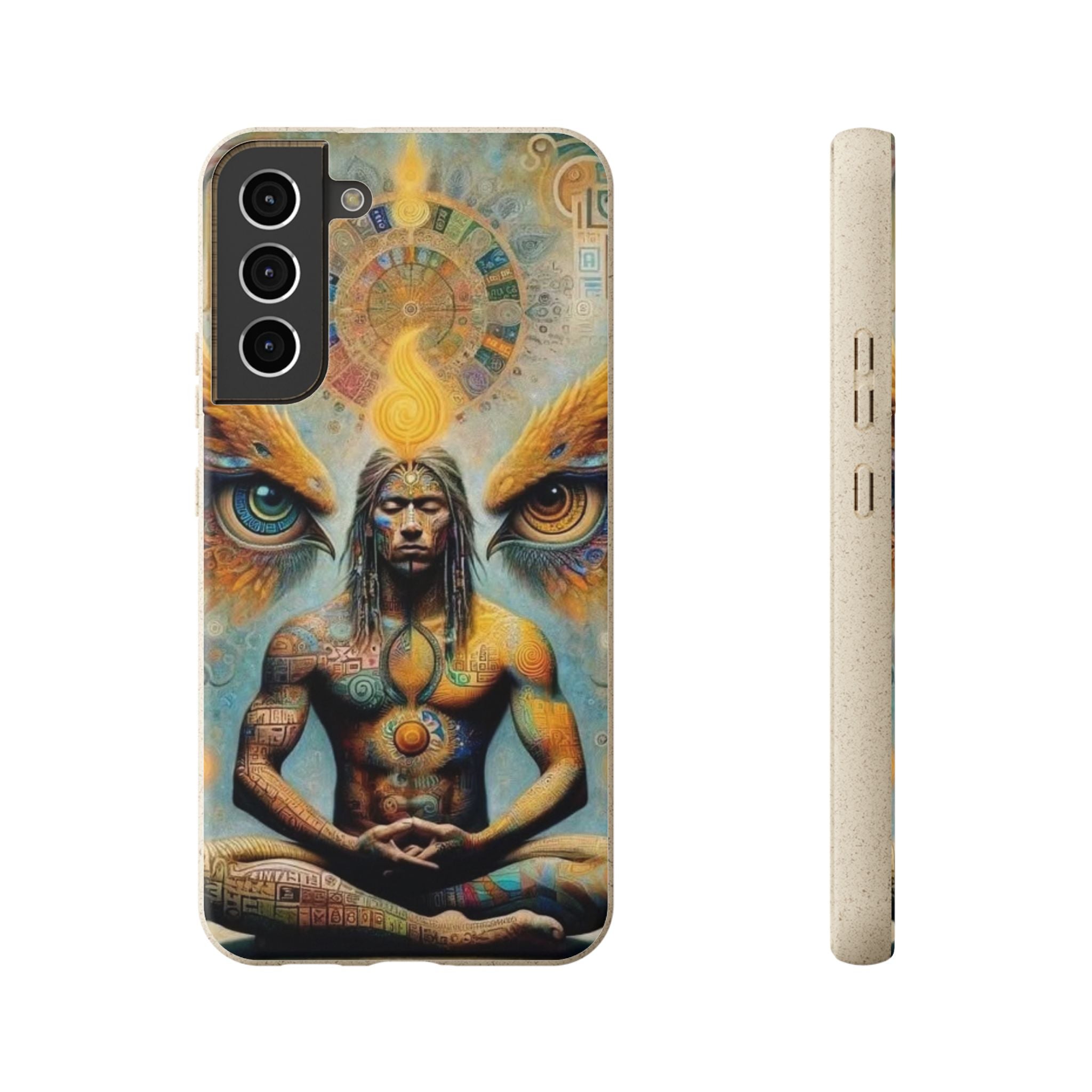 Eco-Friendly Biodegradable Phone Case with Spiritual Design