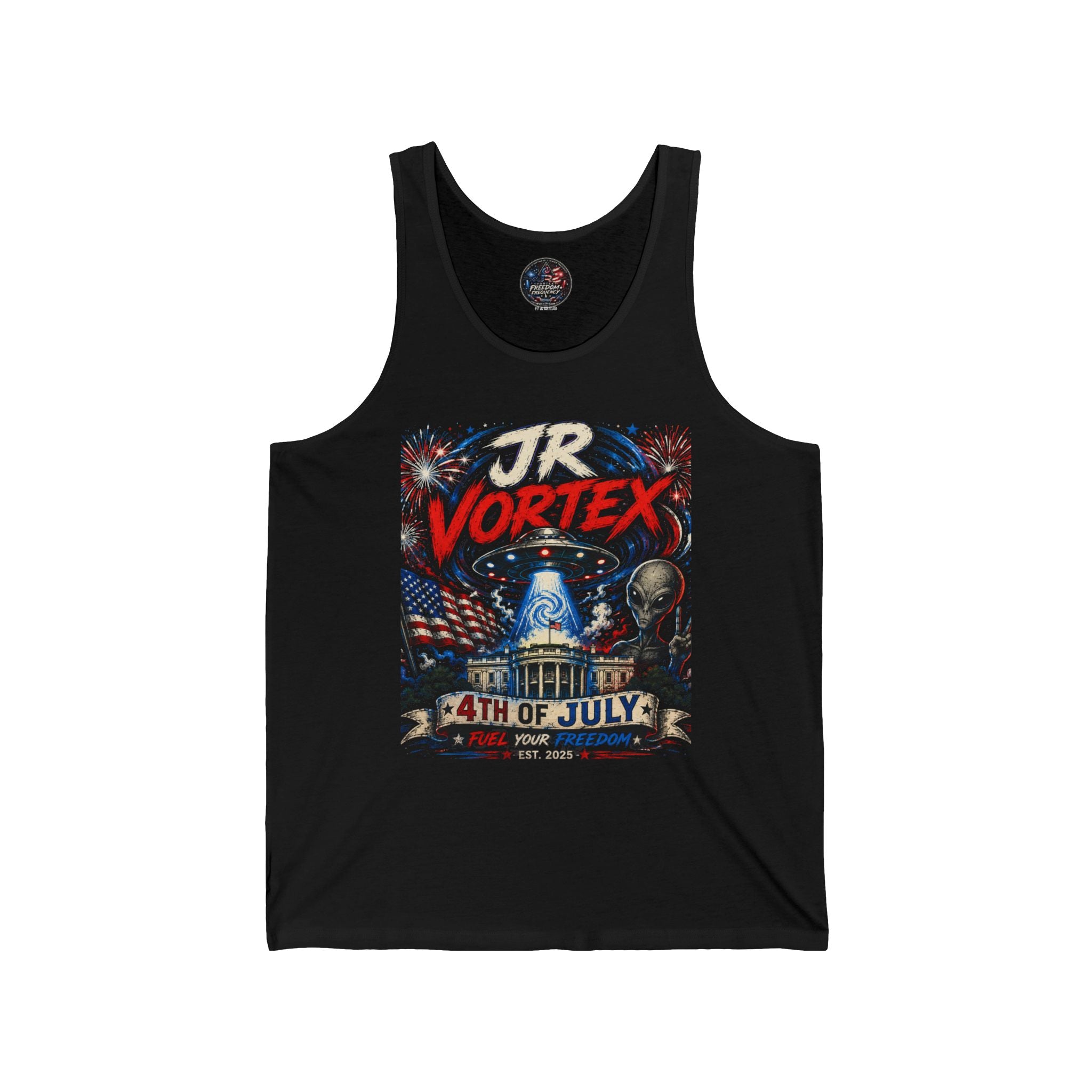 Vortex 4th of July Tank Top – Patriotic Fireworks Graphic Tank