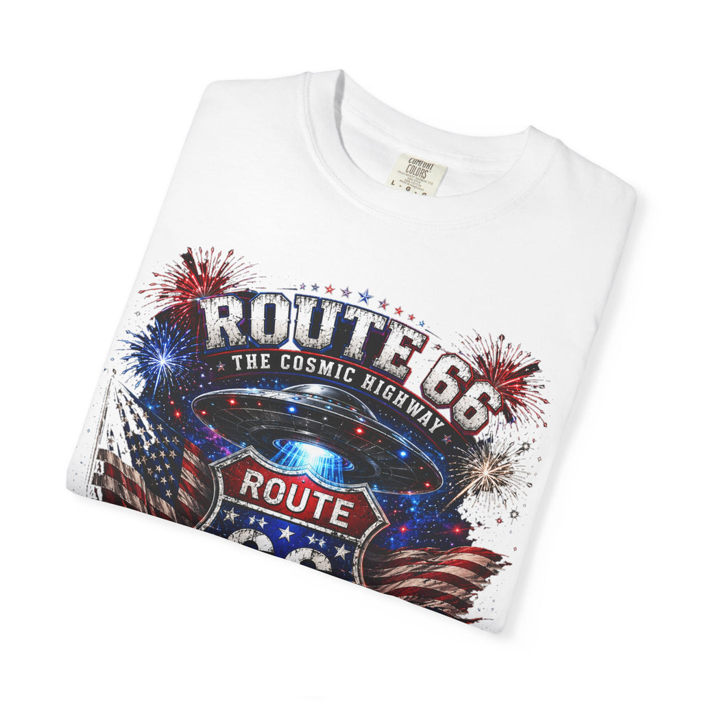 Route 66 Vintage Graphic T-Shirt — The Cosmic Highway Road Trip Tee