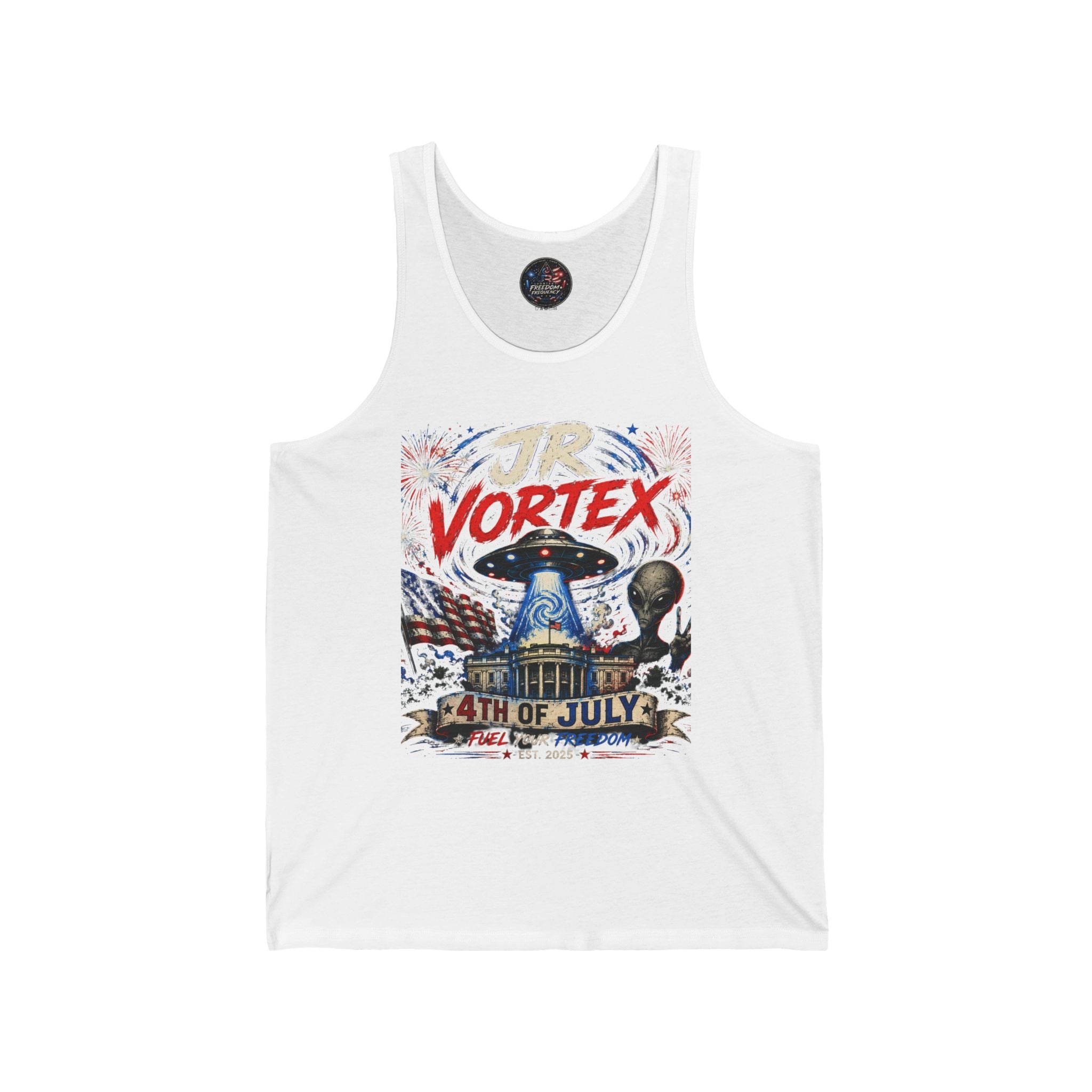 Vortex 4th of July Tank Top – Patriotic Fireworks Graphic Tank