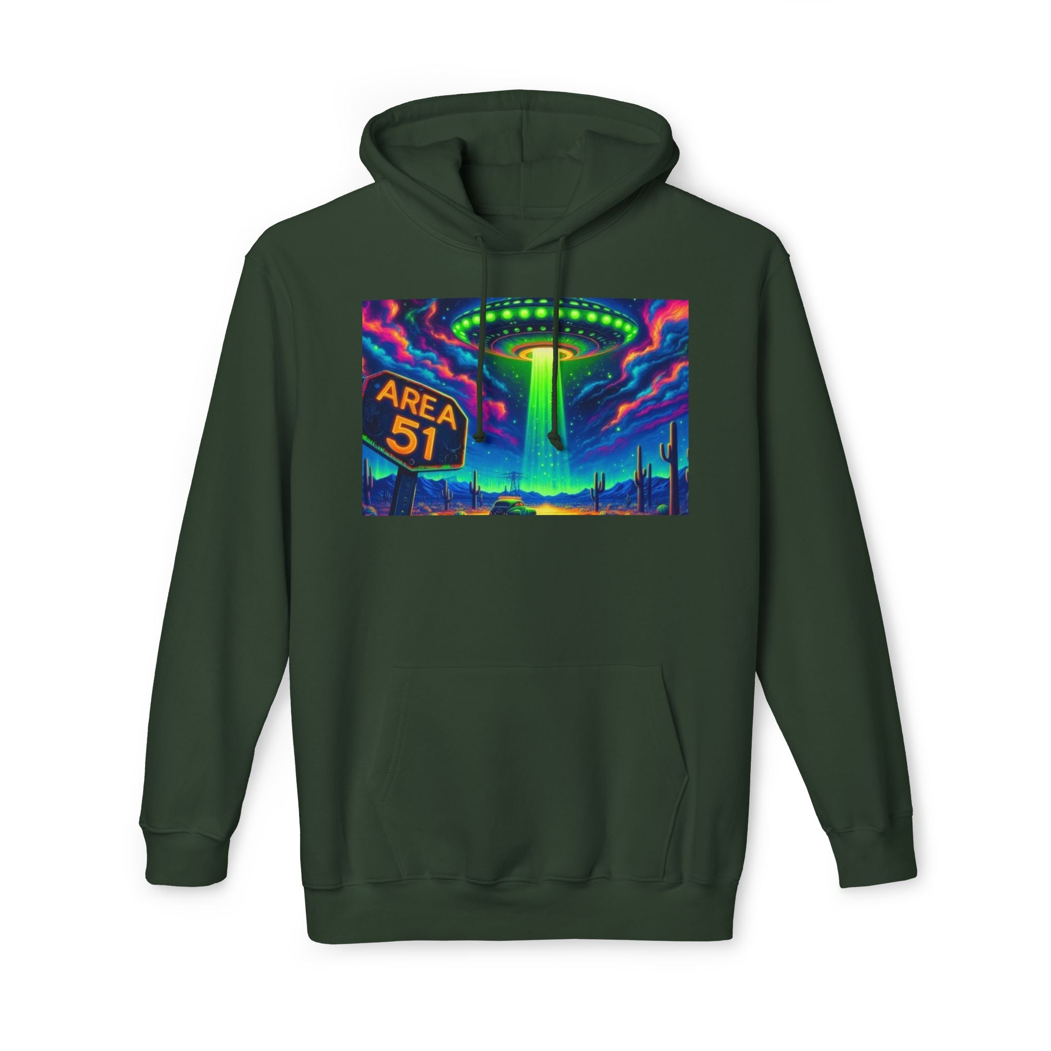 Alien Abduction Hoodie, Area 51 Graphic, Unisex Sweatshirt, Fun Gift for UFO Lovers, Cozy Outerwear, Conspiracy Themed Apparel