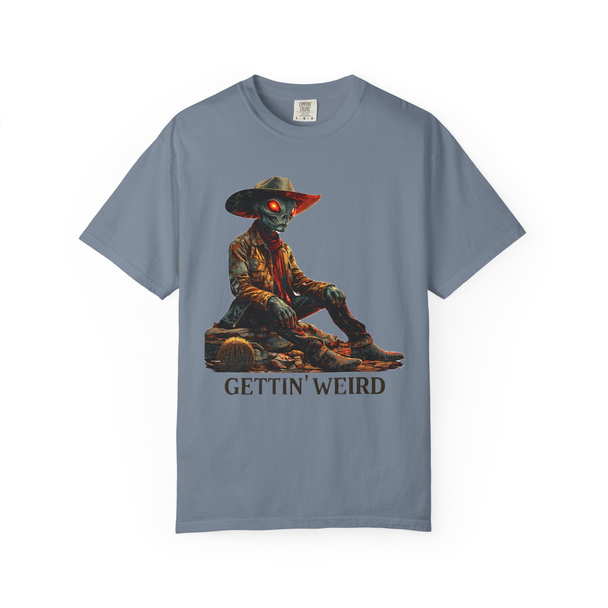 Gettin’ Weird Alien Cowboy Tee – Vintage Western Graphic Shirt