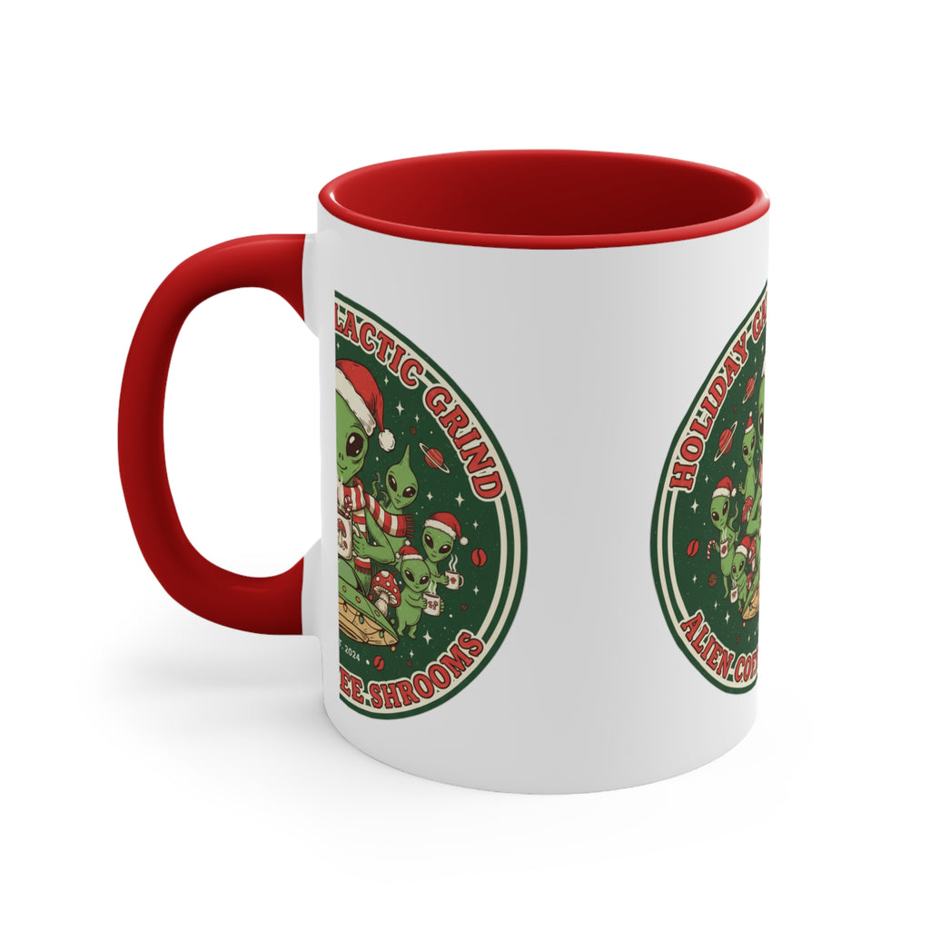 Holiday Galactic Grind Coffee Mug — Alien Coffee Shop Christmas Accent Mug☕️❄️