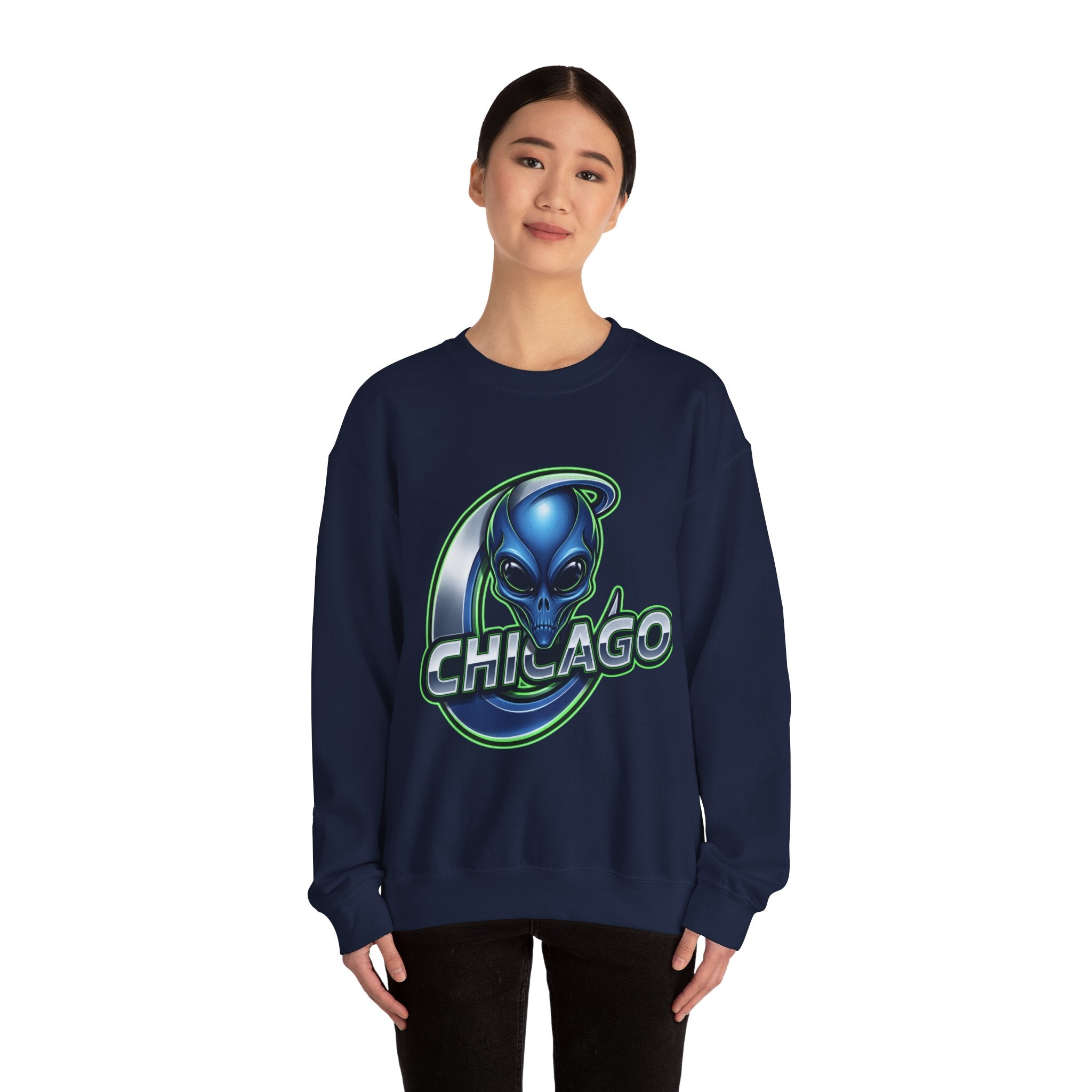 Chicago Alien Sweatshirt — Alien Graphic Crewneck
