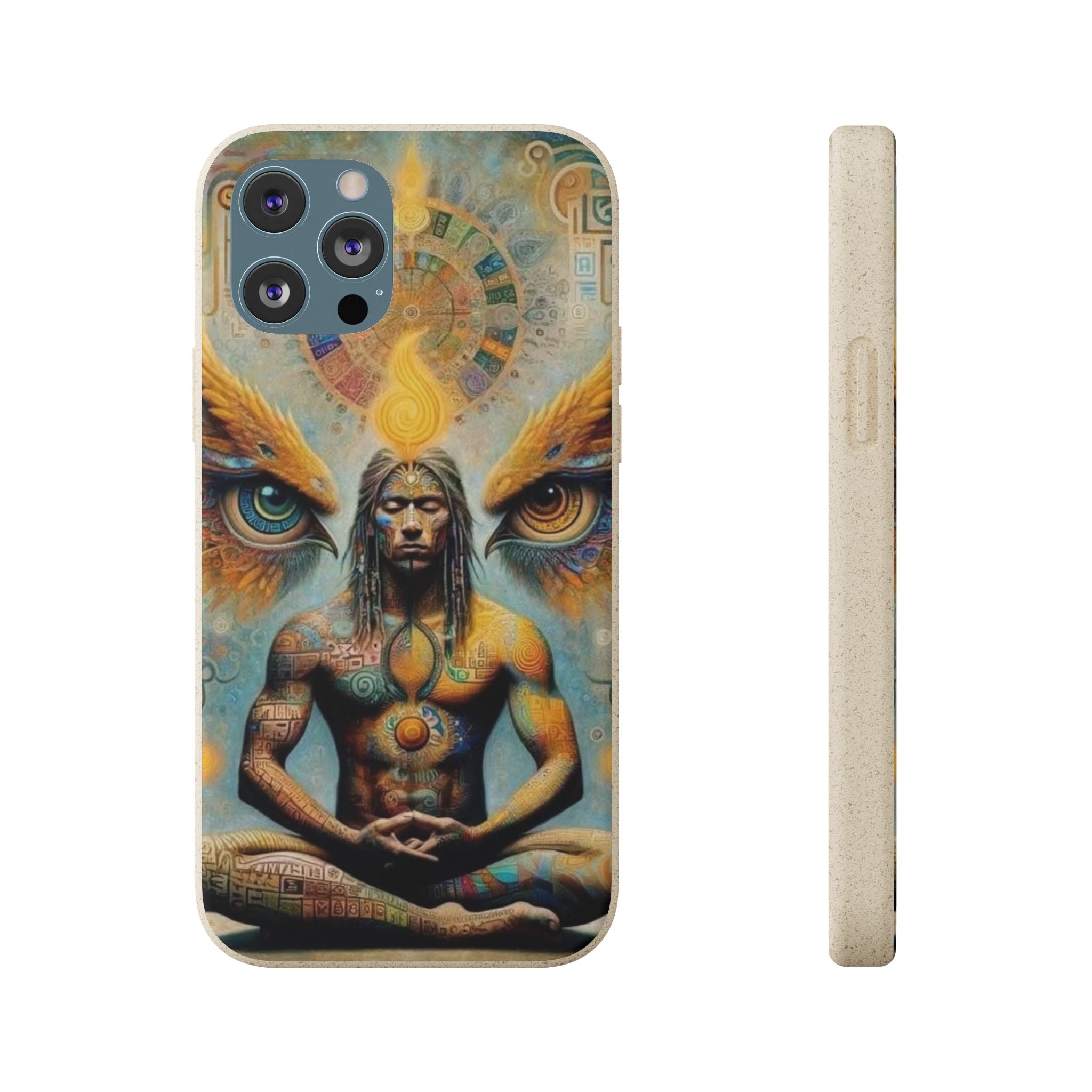 Eco-Friendly Biodegradable Phone Case with Spiritual Design