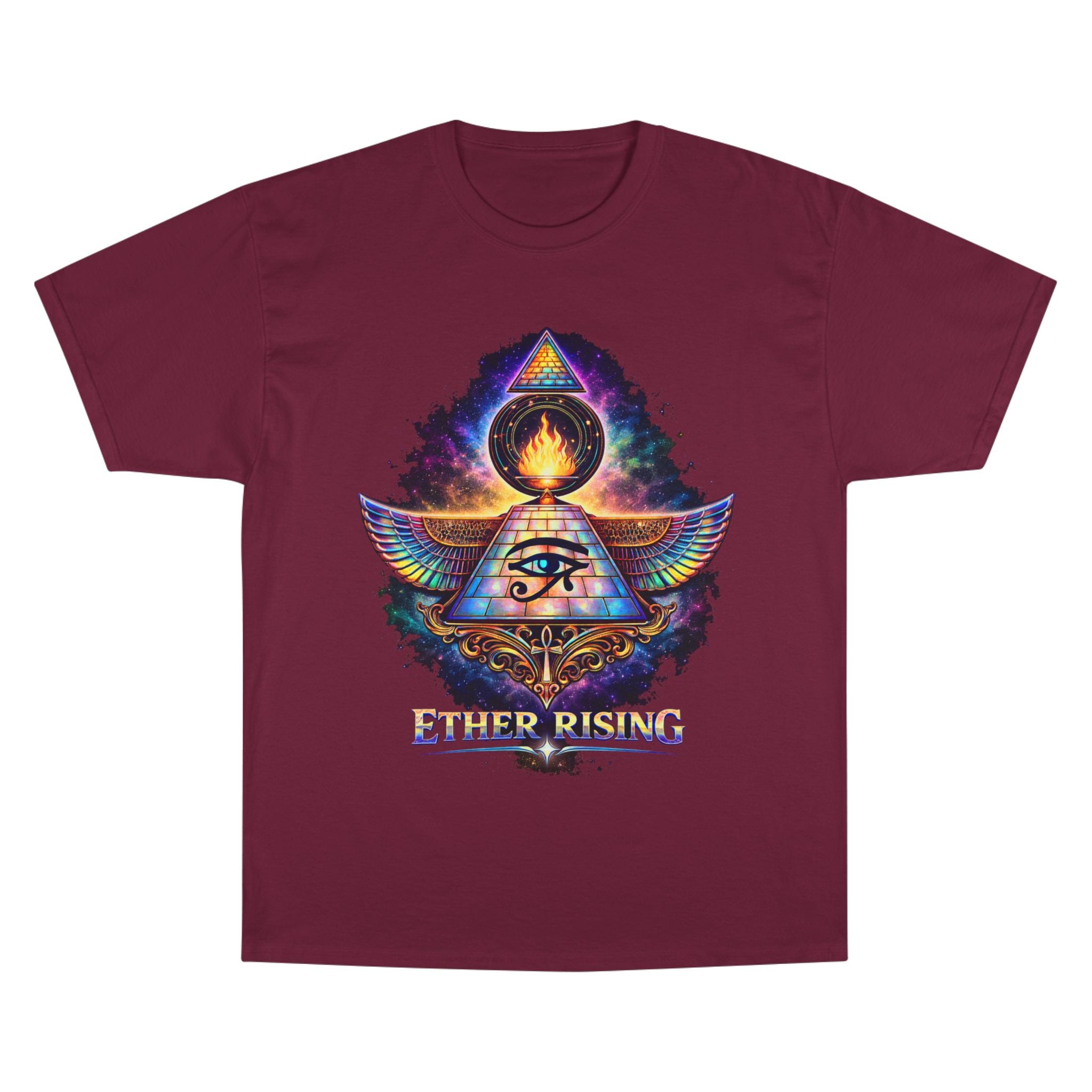 Ether Rising T-Shirt — Mystic All-Seeing Eye Graphic Tee Printify