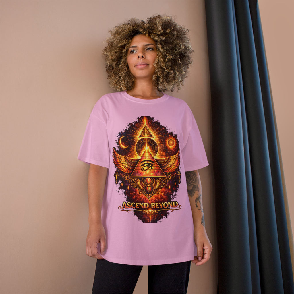 Ascend Beyond Graphic T-Shirt — Egyptian Eye Pyramid Spiritual Tee Printify