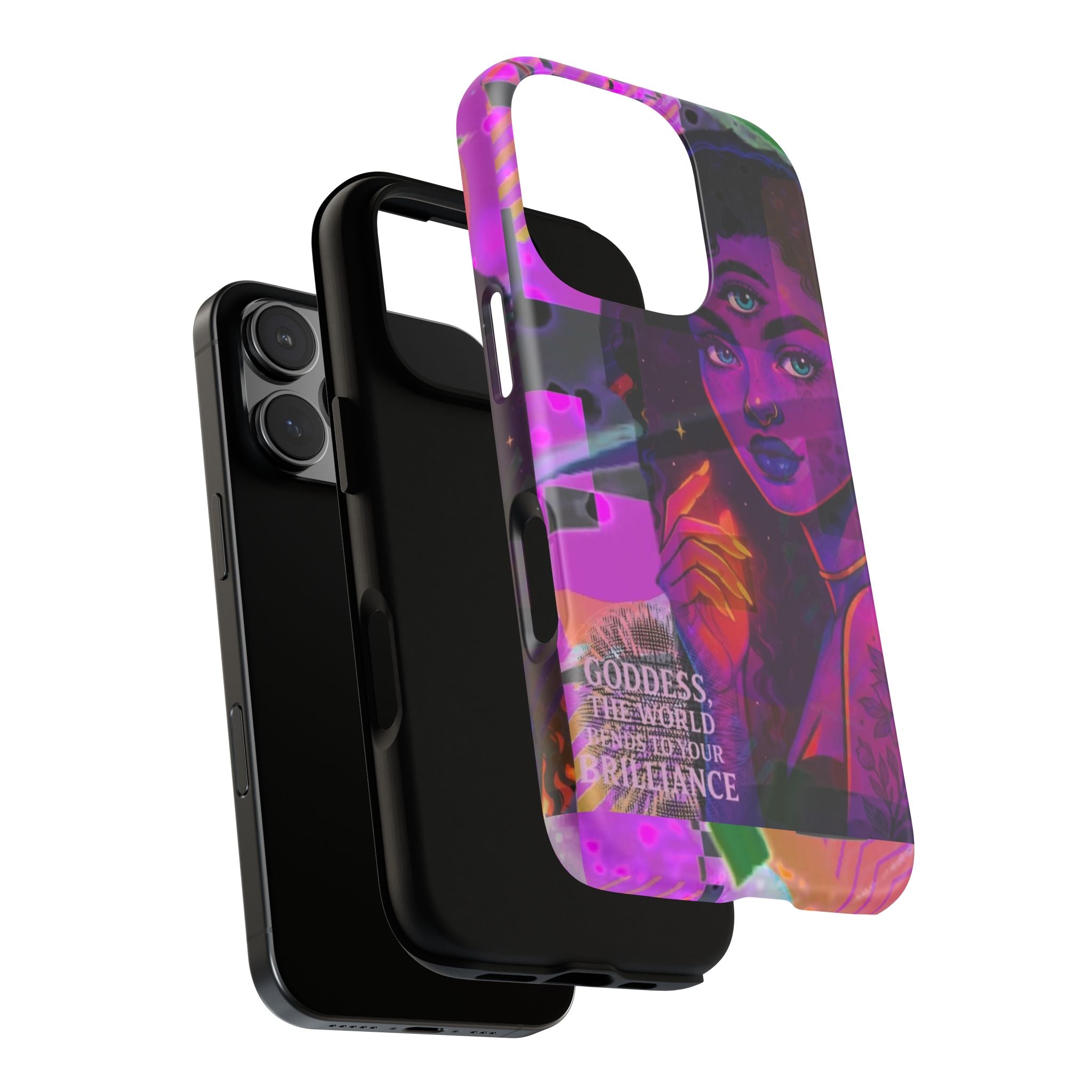 Third-Eye Goddess Phone Case — Neon Psychic Art iPhone Cover