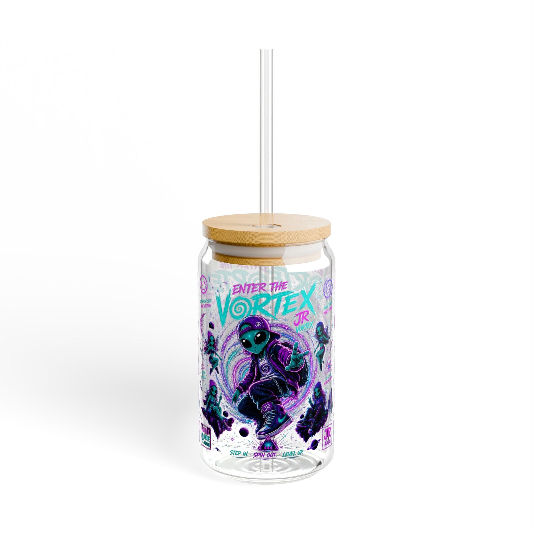 Sipper Glass — 'Enter the Vortex' 16oz Bamboo Lid Tumbler