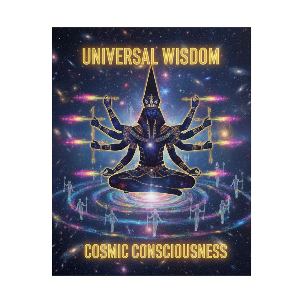 Rolled Poster — "Universal Wisdom: Cosmic Consciousness" Spiritual Wall Art