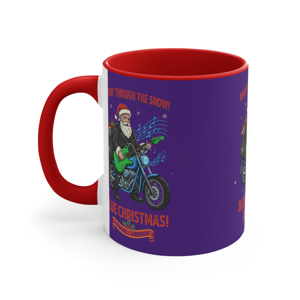 11oz Accent Mug With Custom Artwork In Blue And White Green And White Red And White Pink And White Ceramic