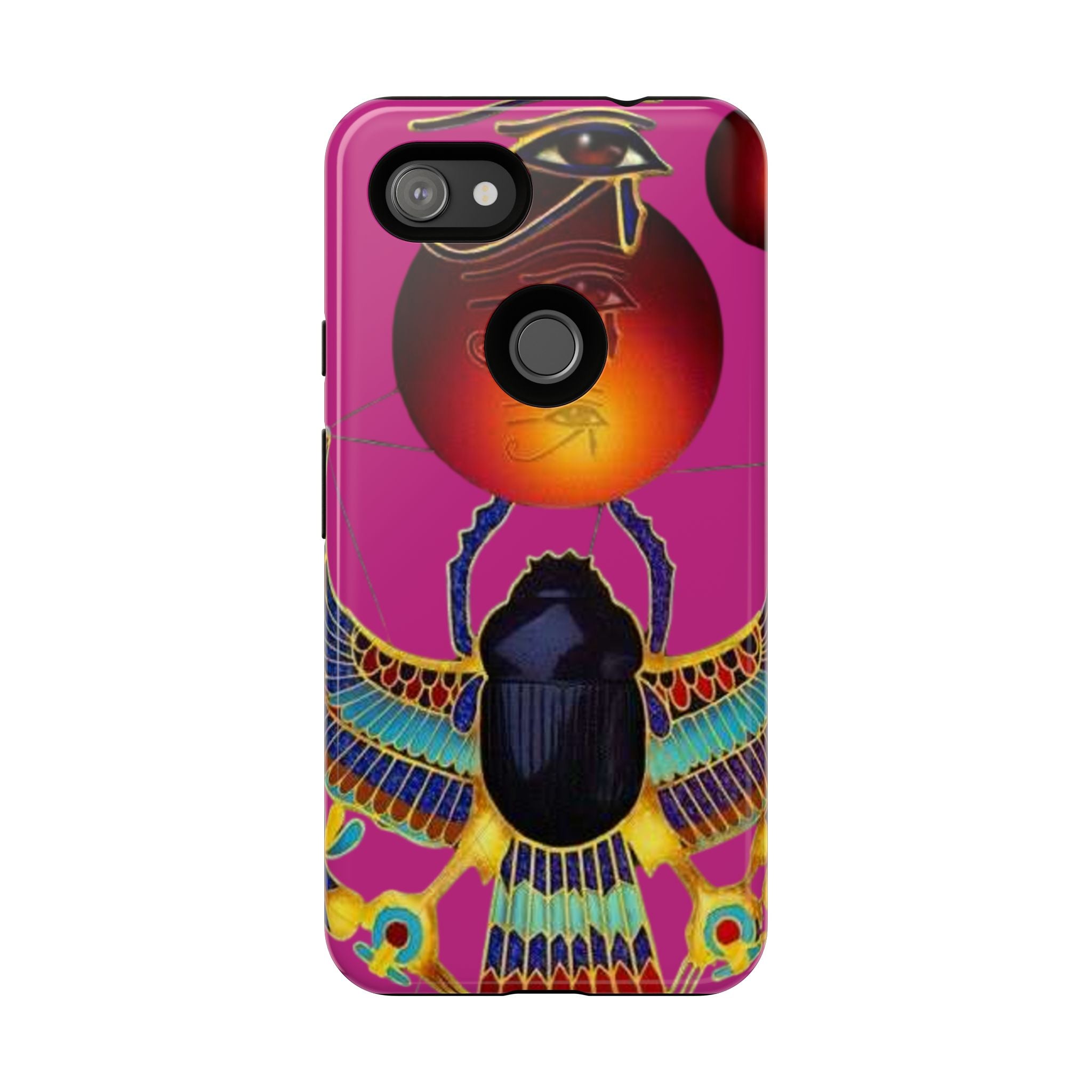 Vibrant Phone Case with Egyptian Inspired Design, Durable Phone Cover, Unique Gift for Her, Artful Accessory for Everyday Use