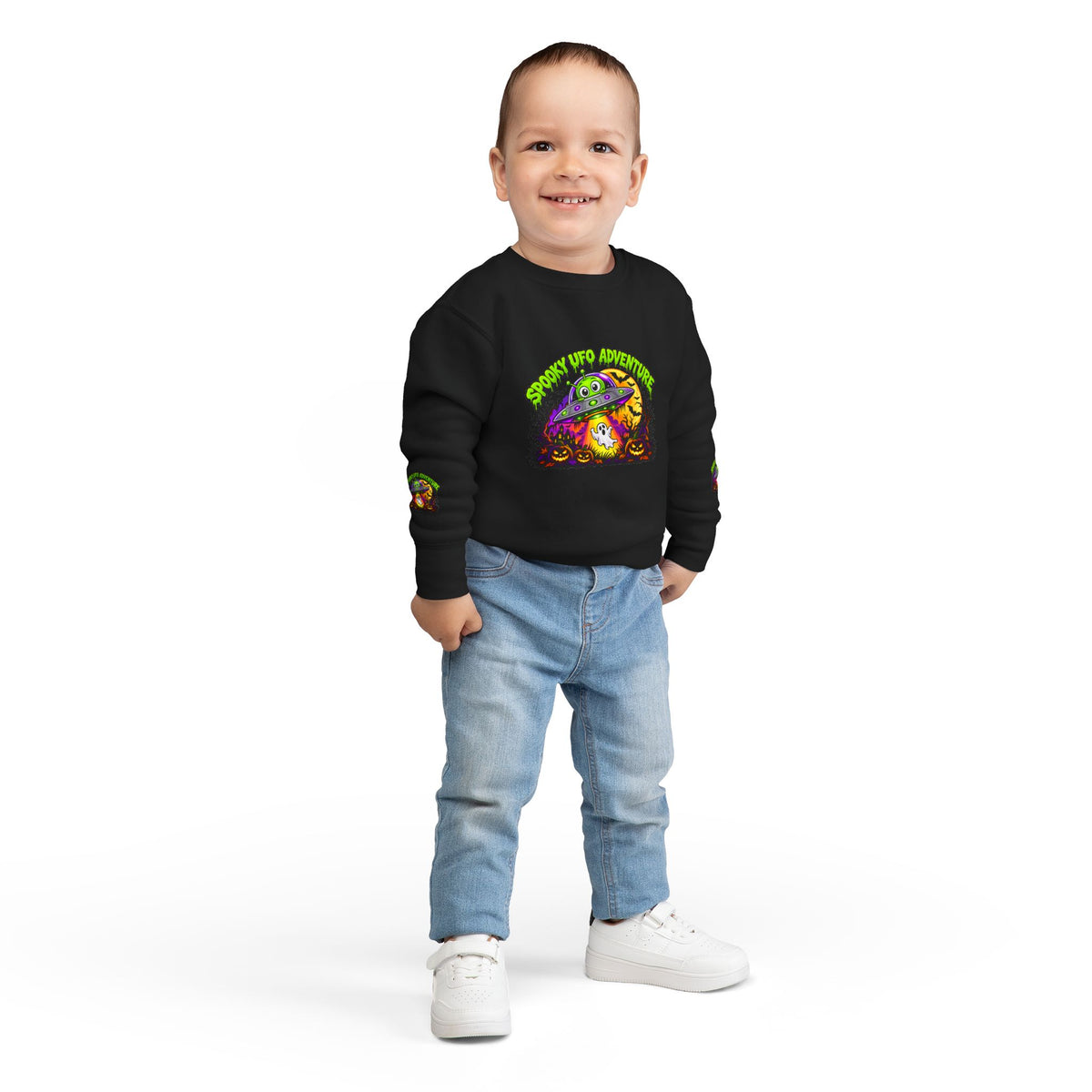 Spooky UFO Adventure Toddler Sweatshirt
