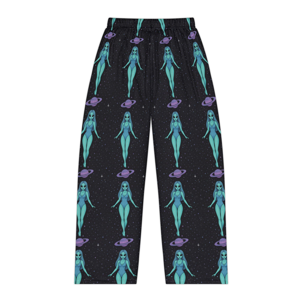 Alien Print Pajama Pants — Women's Space Lounge Sleepwear