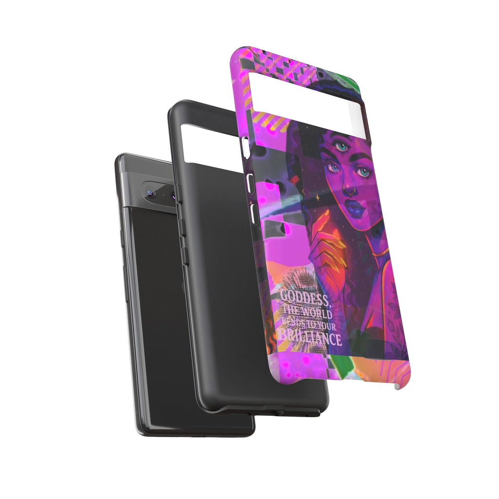 Third-Eye Goddess Phone Case — Neon Psychic Art iPhone Cover